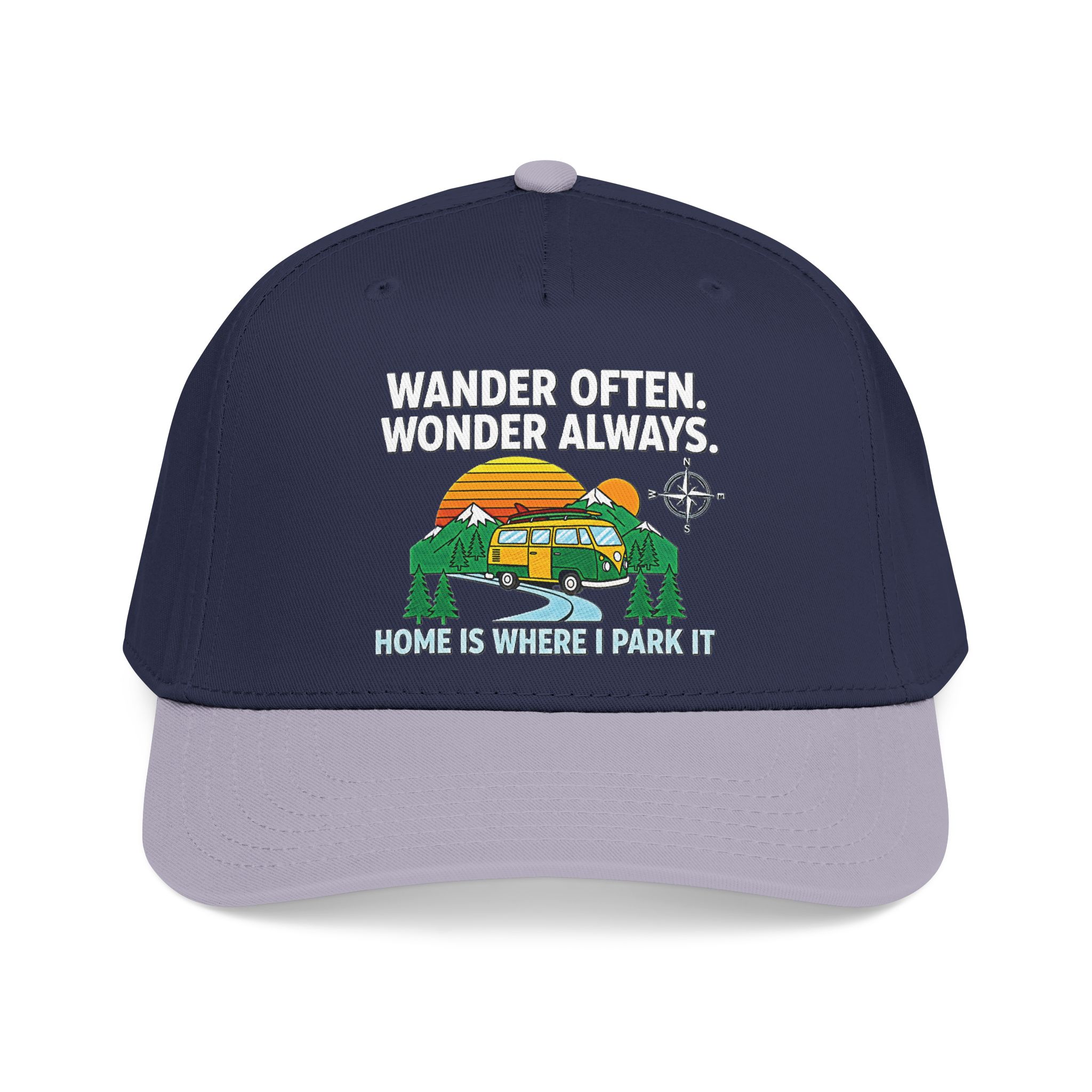 Baseball Cap — "Fueled by Exploration" Adventure Is My Compass Camper Hat