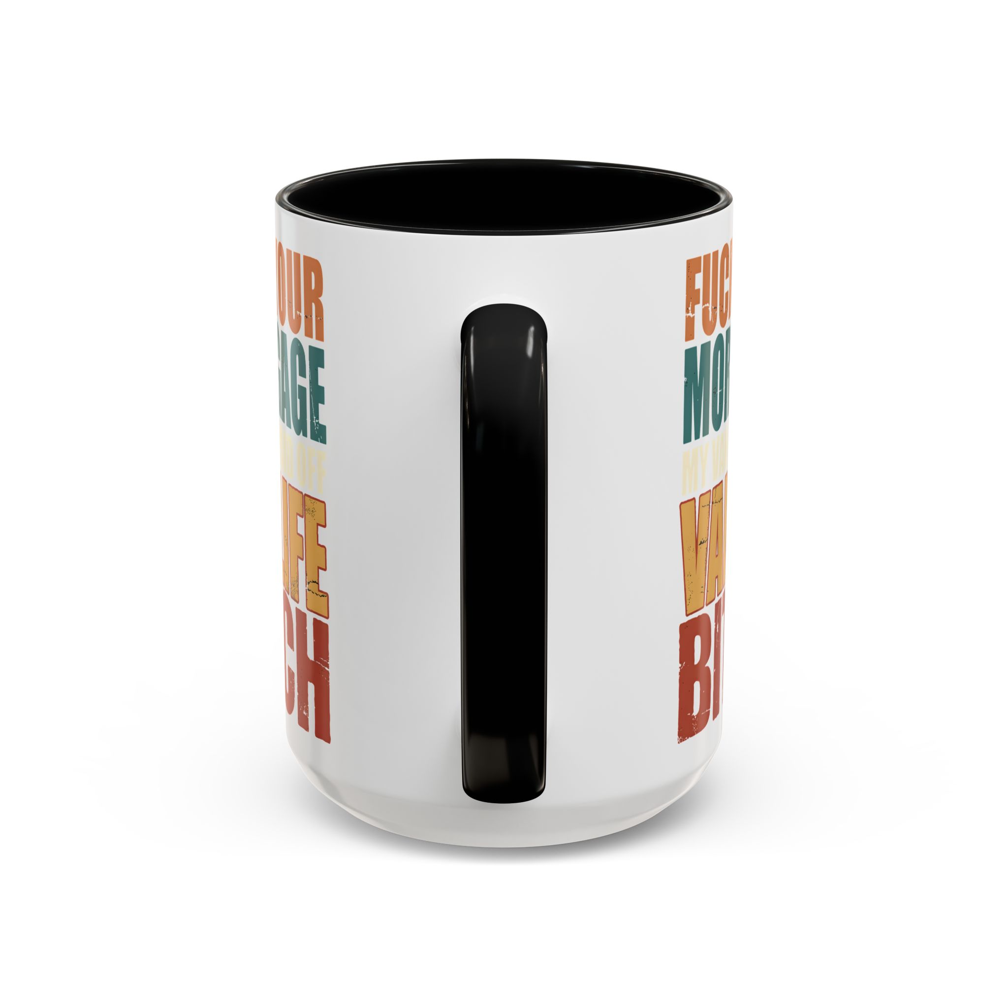 Accent Coffee Mug (11, 15oz) — "Fuck Your Mortgage" Design F**K-Line