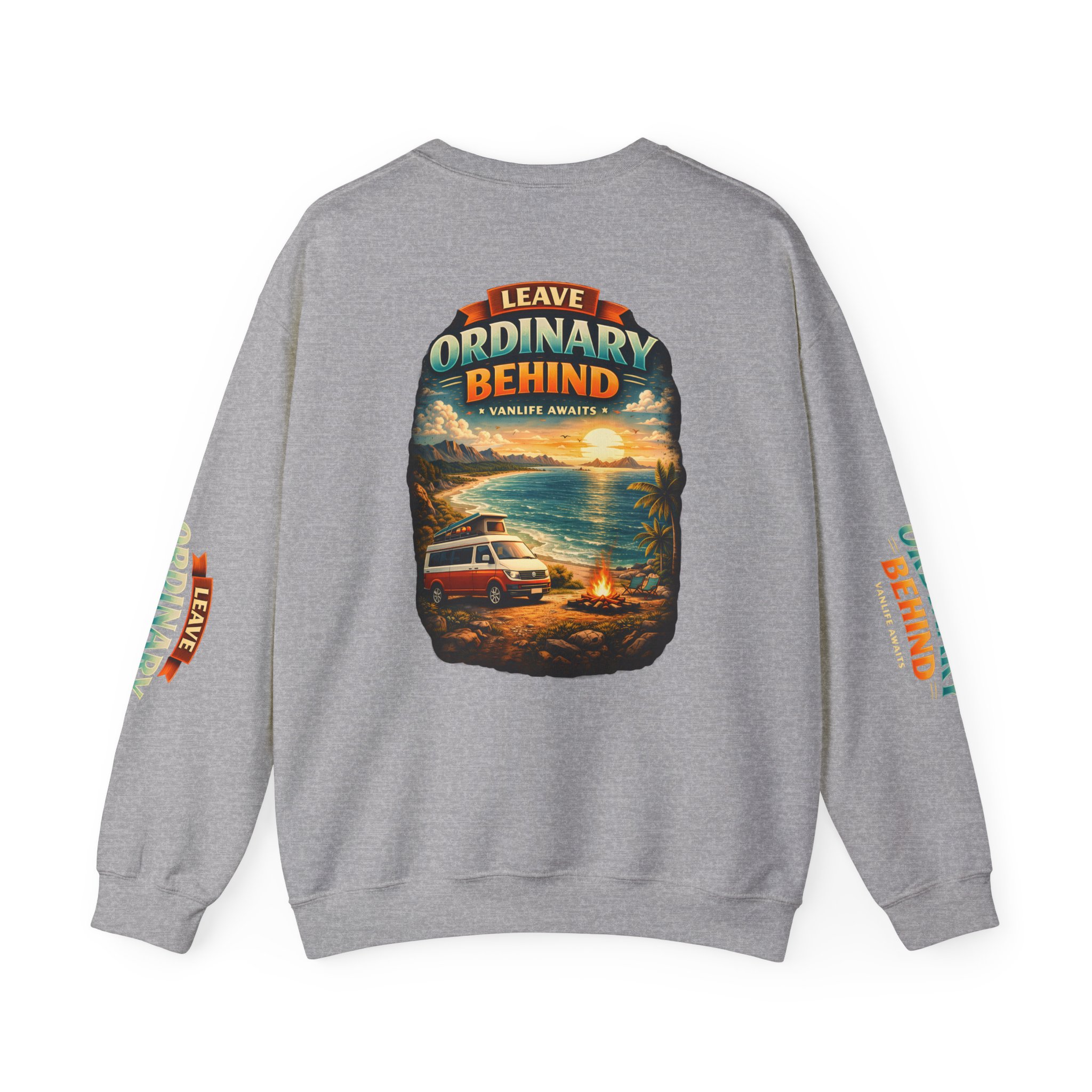 Unisex Heavy Blend™ Crewneck Sweatshirt — "Leave Ordinary Behind" Design Scenic-Line