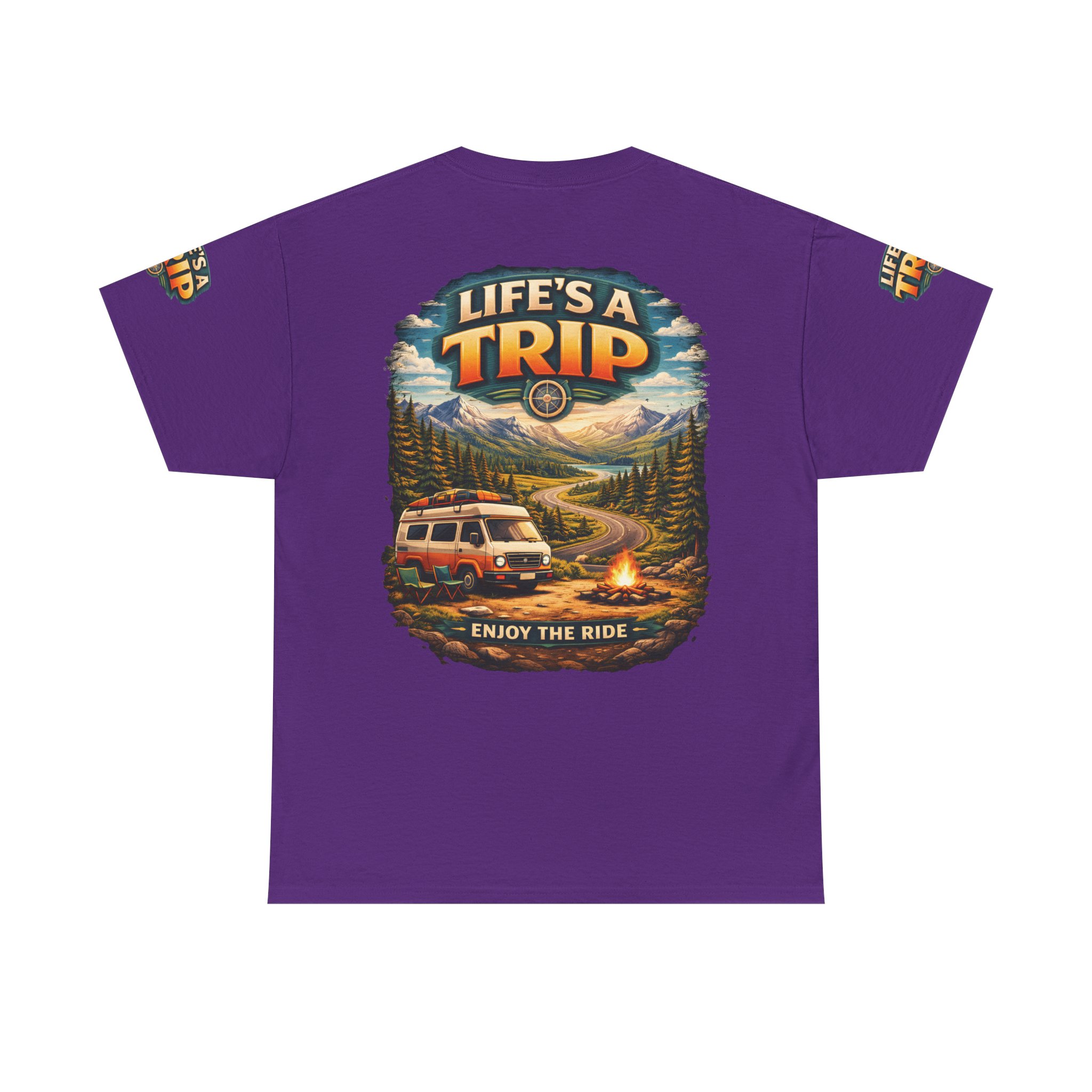 6445992386188026763_2048.jpeg Unisex Heavy Cotton Tee — "Live´s A Trip-Enjoy The Ride" Design Scenic-Line
