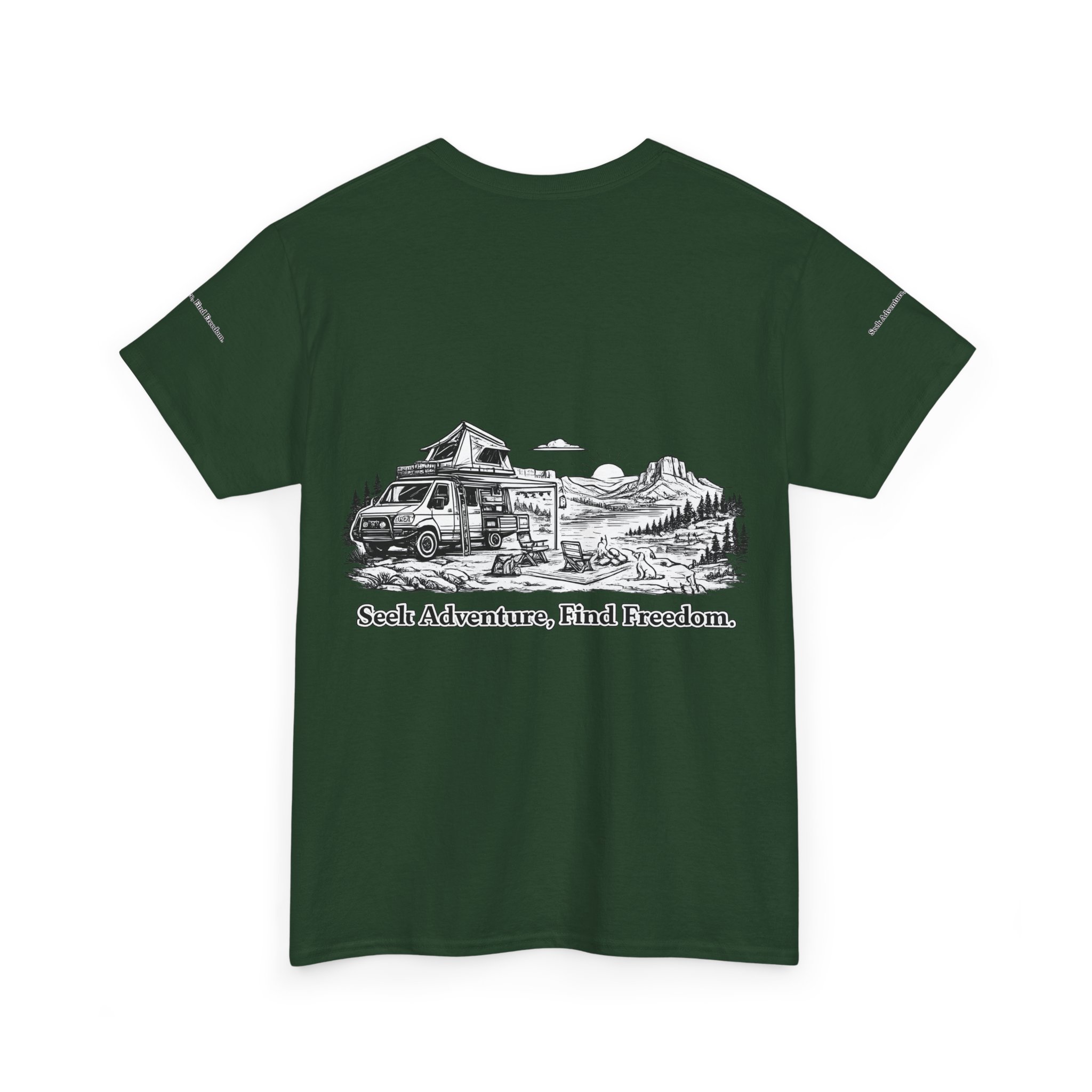 6448993122113572059_2048.jpeg Unisex Heavy Cotton Tee — "Seek Adventure, Find Freedom" Design Minimal-Line