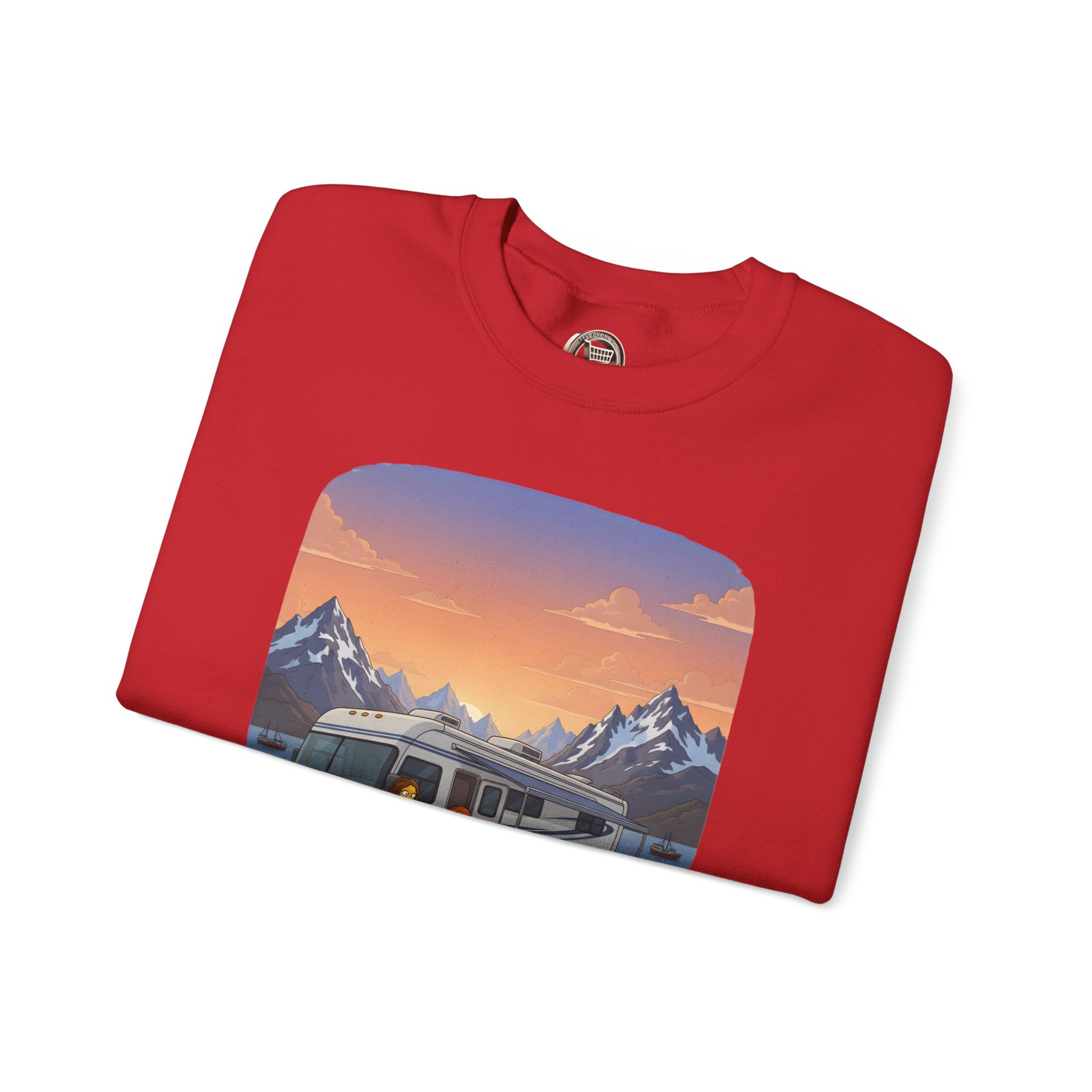 Unisex Heavy Blend™ Crewneck Sweatshirt — "Not All Who Wander Are Lost" Design Sitcom-Line