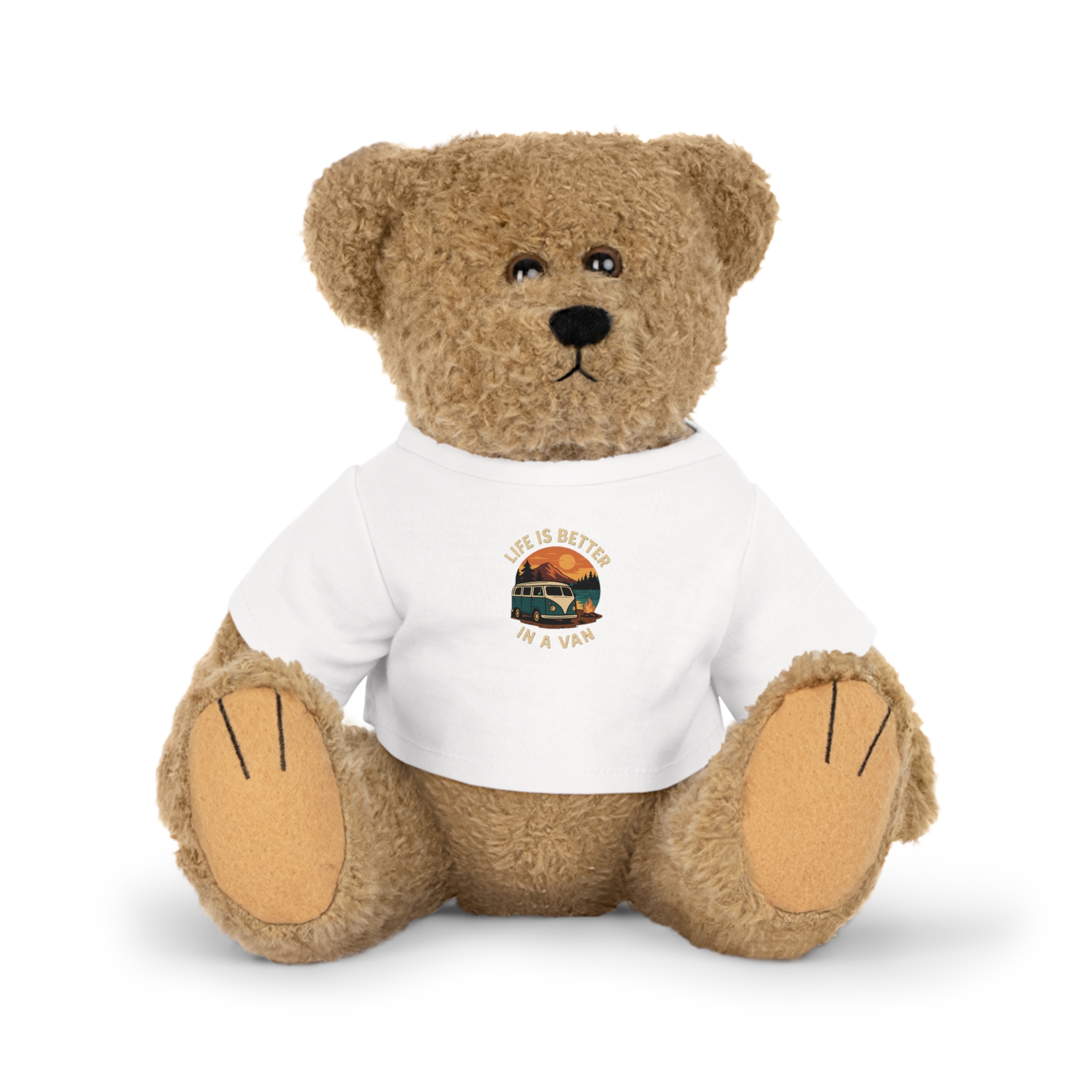Teddy Bear Plush with 'Life Is Better in a Van' T‑Shirt