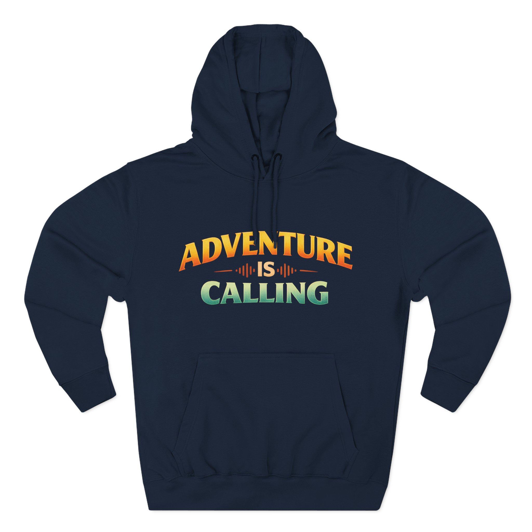 Three-Panel Fleece Hoodie - "Adventure Is Calling" Design Scenic-Line