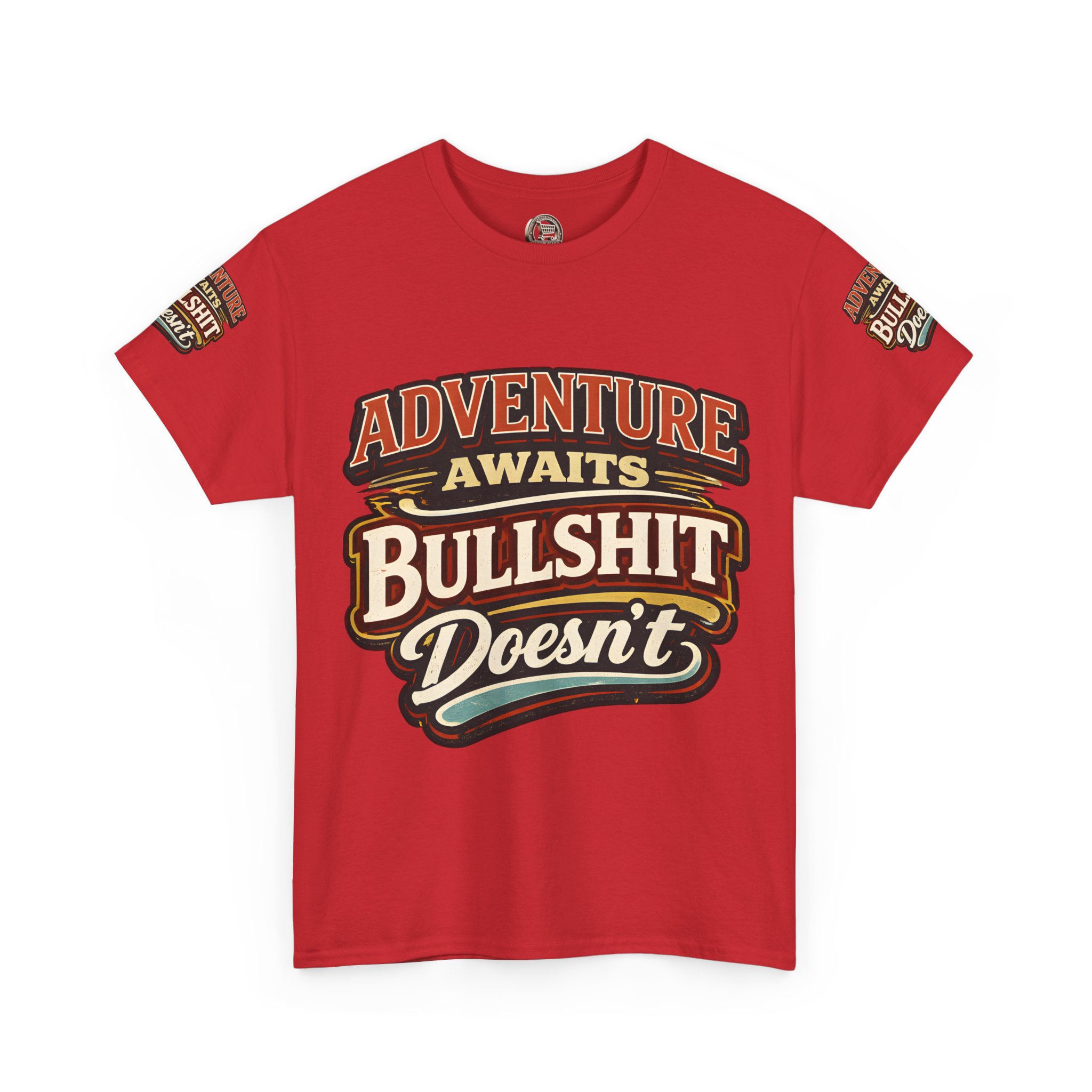 Unisex Heavy Cotton Tee — "Adventure Awaits" Design F**K-Line