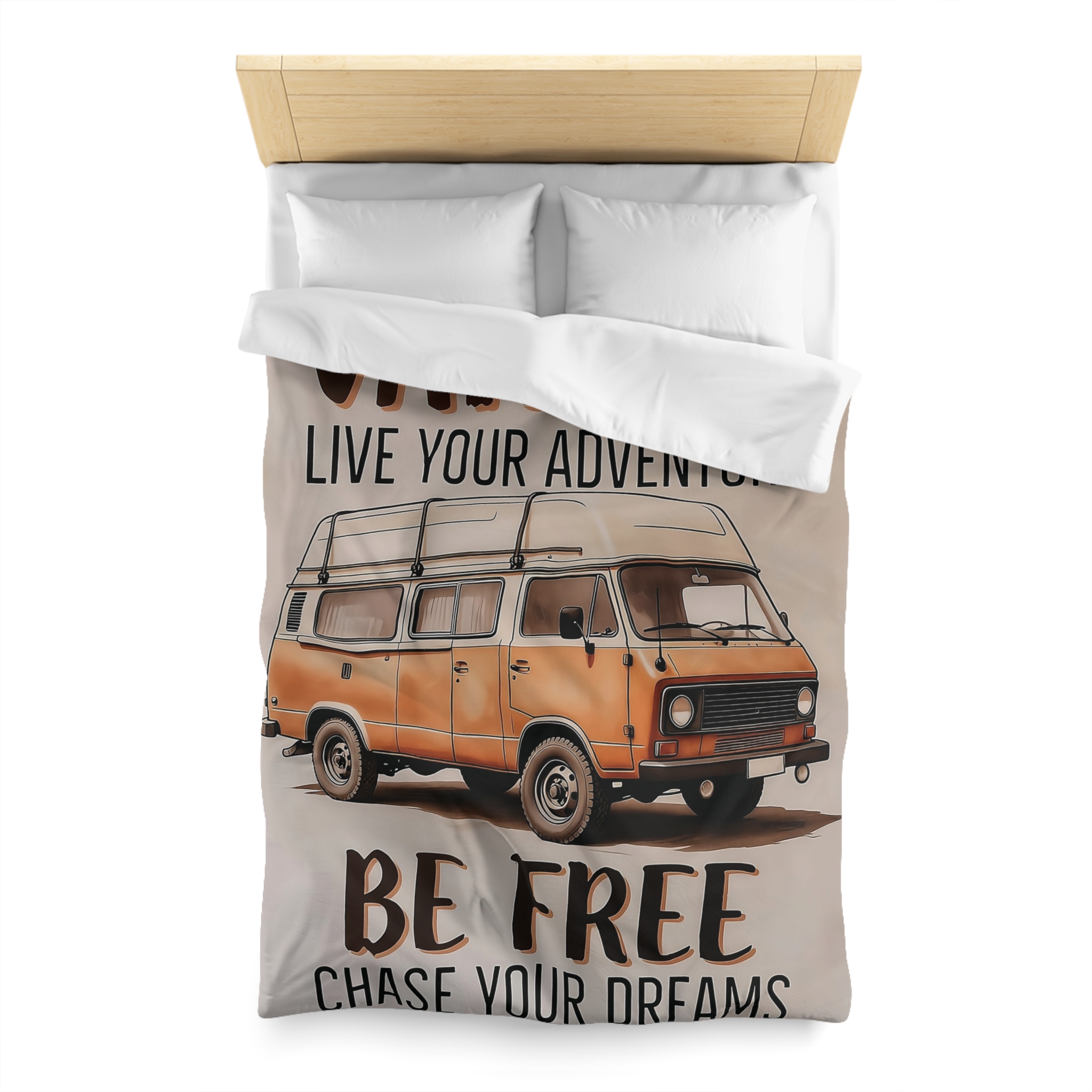 Duvet Cover – “Be Free / Live Your Adventure” Camper Van Bedding