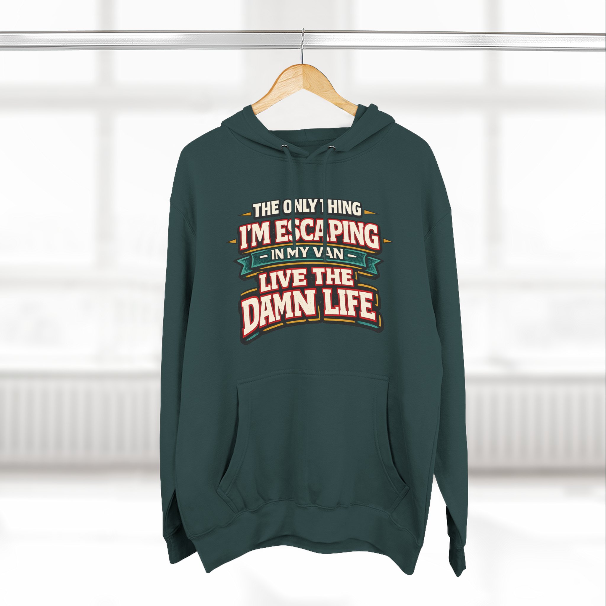 6461957849605063801_2048.jpeg Three-Panel Fleece Hoodie - "The Only Thing I´m Escaping" Design F**K-Line