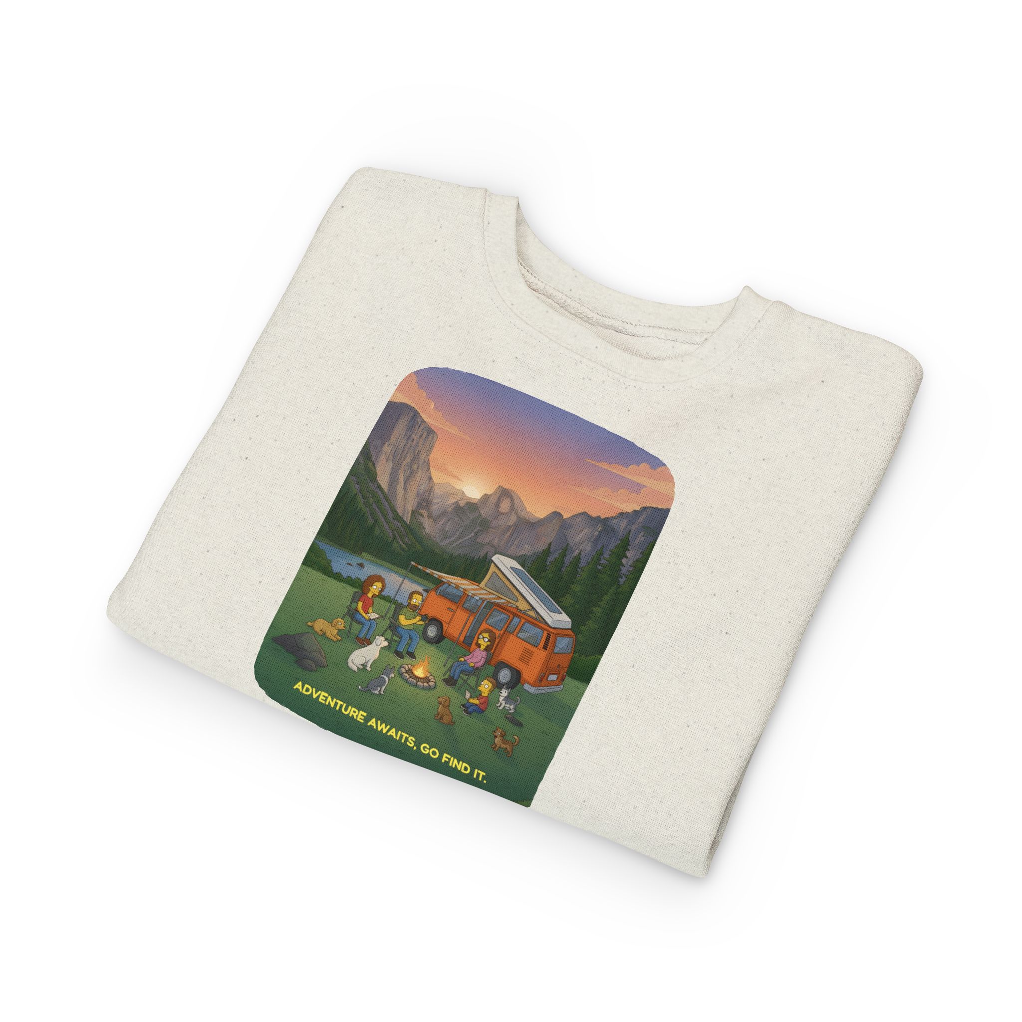 Toddler Sweatshirt - "Adventure Awaits-Go Find It" (Design Sitcom-Line)