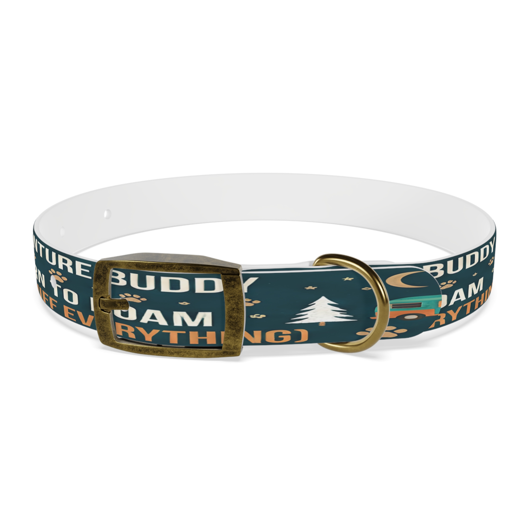 6471766956853155305_4096.jpeg Dog Collar — 'Born to Roam (and Sniff Everything)' Outdoor Pet Collar