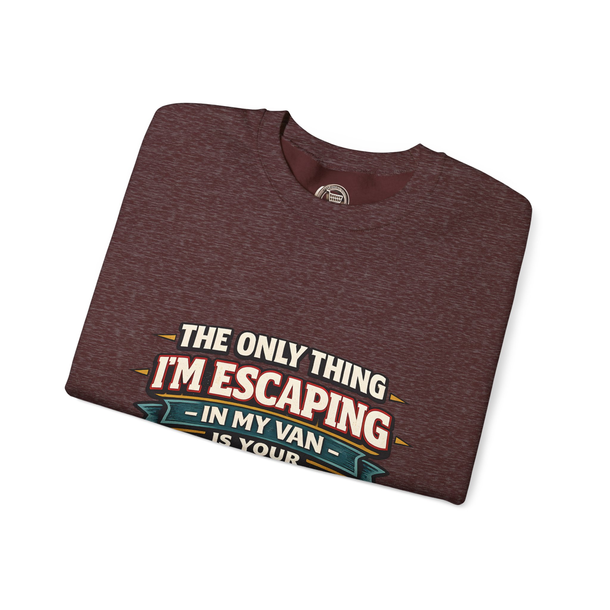 Unisex Heavy Blend™ Crewneck Sweatshirt — "The Only Thing I´m Escaping" Design F**K-Line