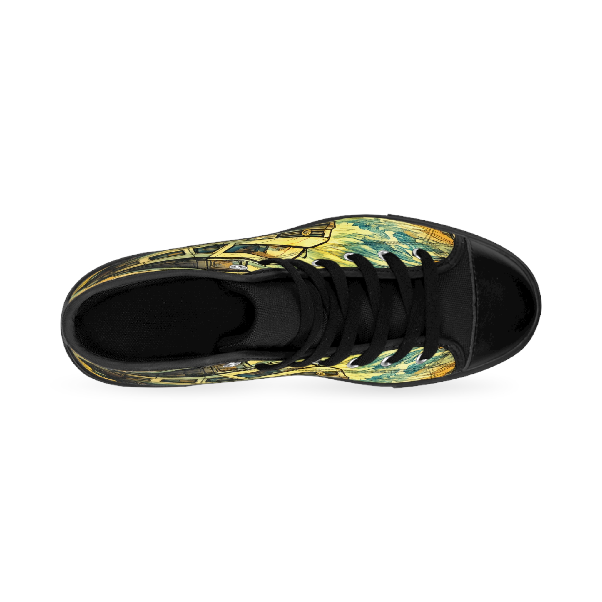 Men's High Top Sneakers — VW Roadtrip Shoes (Design Cubic-Line)