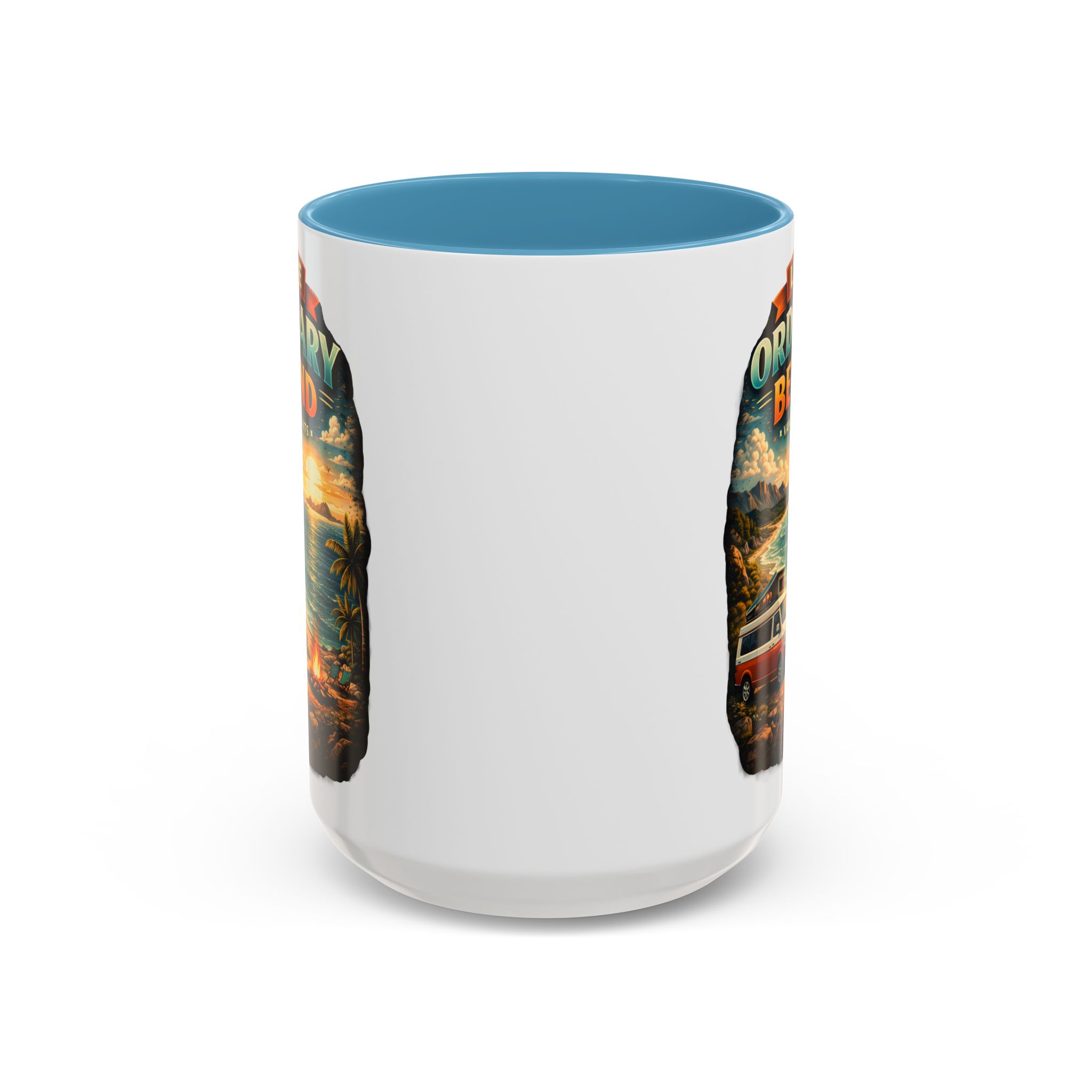 Accent Coffee Mug (11, 15oz) — "Leave Ordinary Behind" Design Scenic-Line