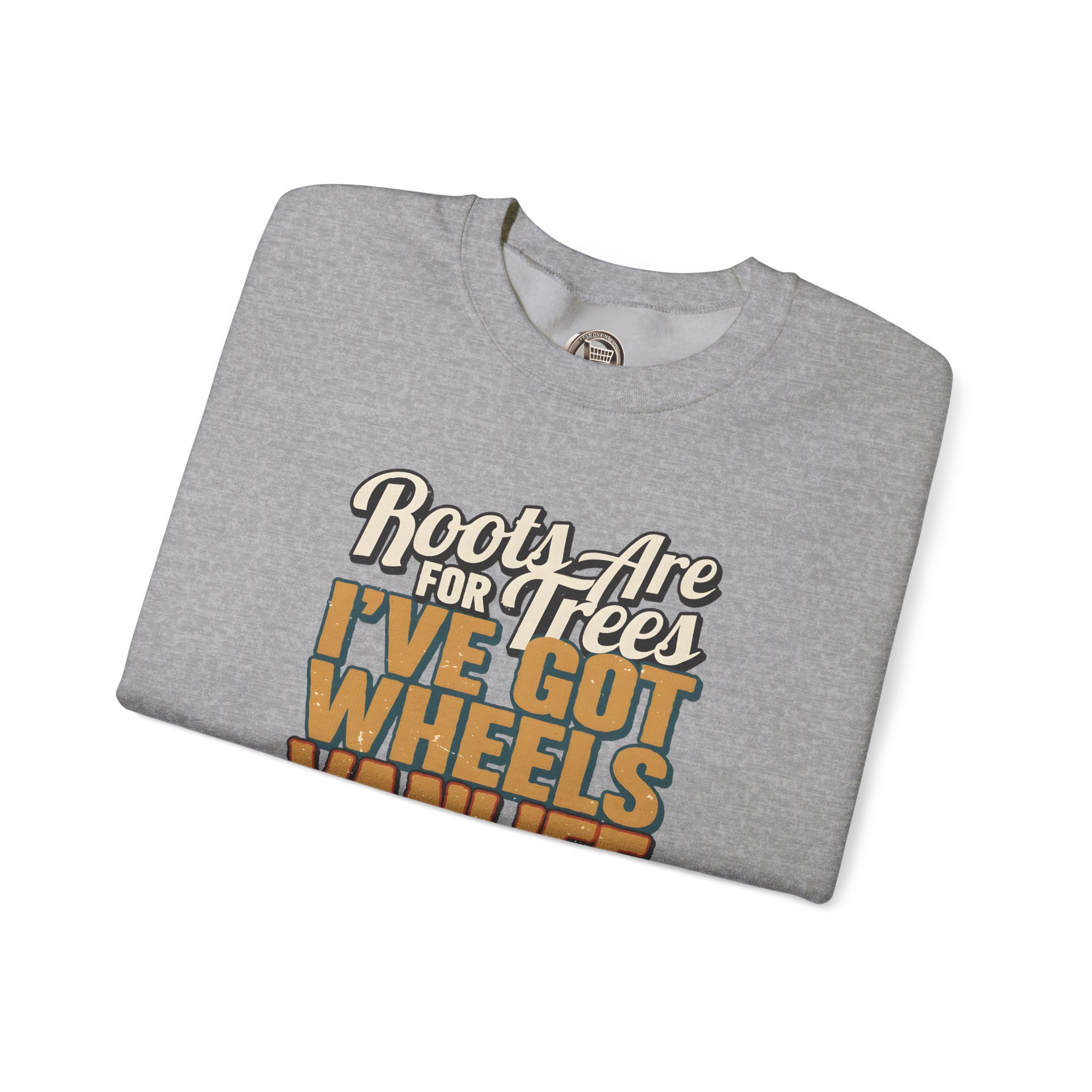 Unisex Heavy Blend™ Crewneck Sweatshirt — "Roots Are For Trees" Design F**K-Line