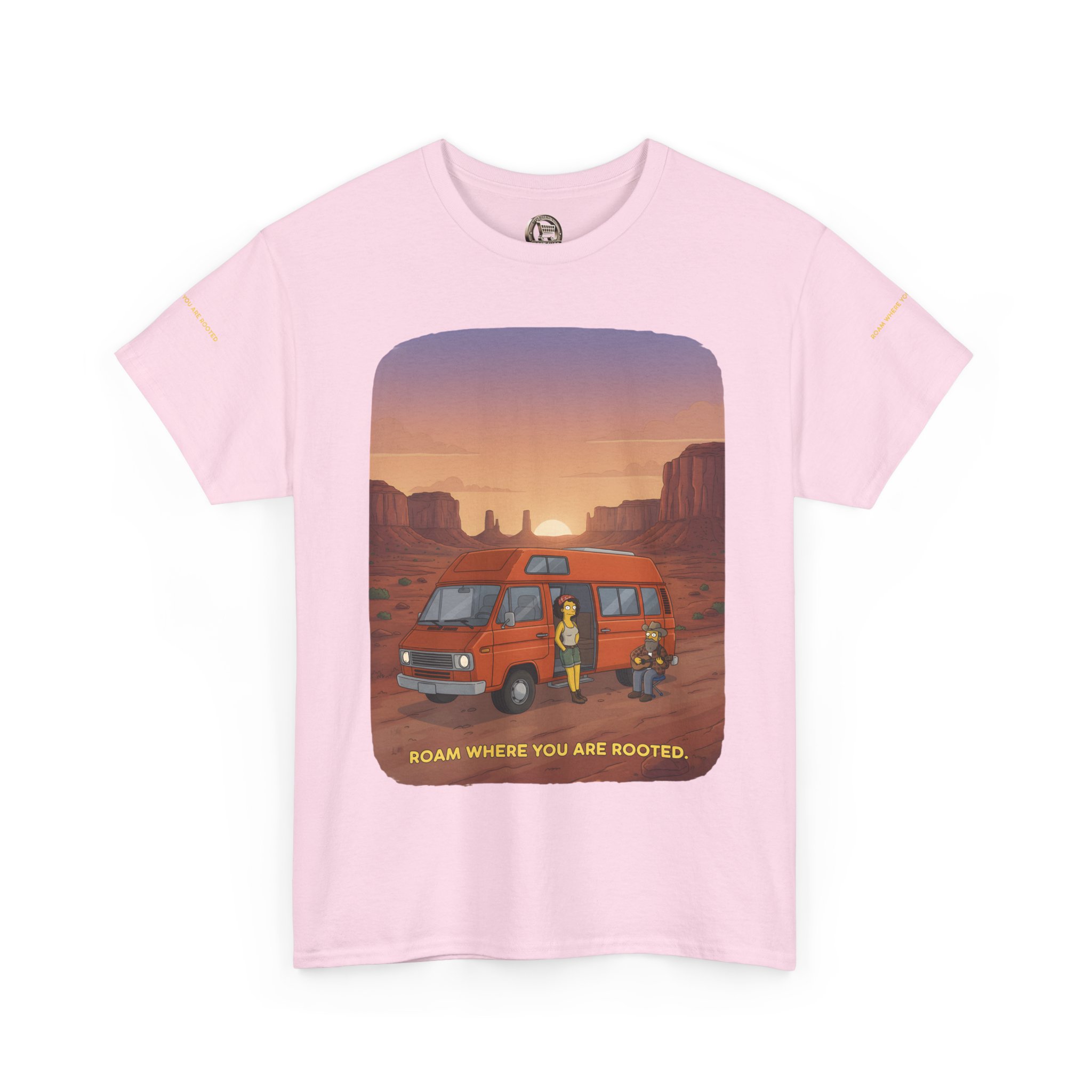 Unisex Heavy Cotton Tee — "Roam Where You Are Rooted" Design Sitcom-Line