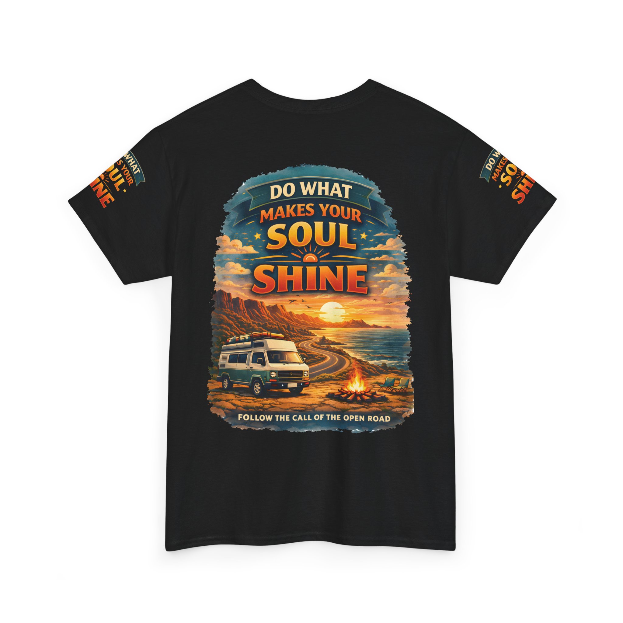 Unisex Heavy Cotton Tee — "Do What Makes Your Soul Shine" Design Scenic-Line