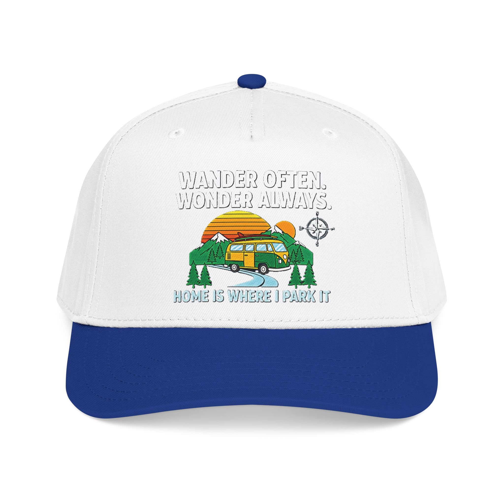 Baseball Cap — "Fueled by Exploration" Adventure Is My Compass Camper Hat