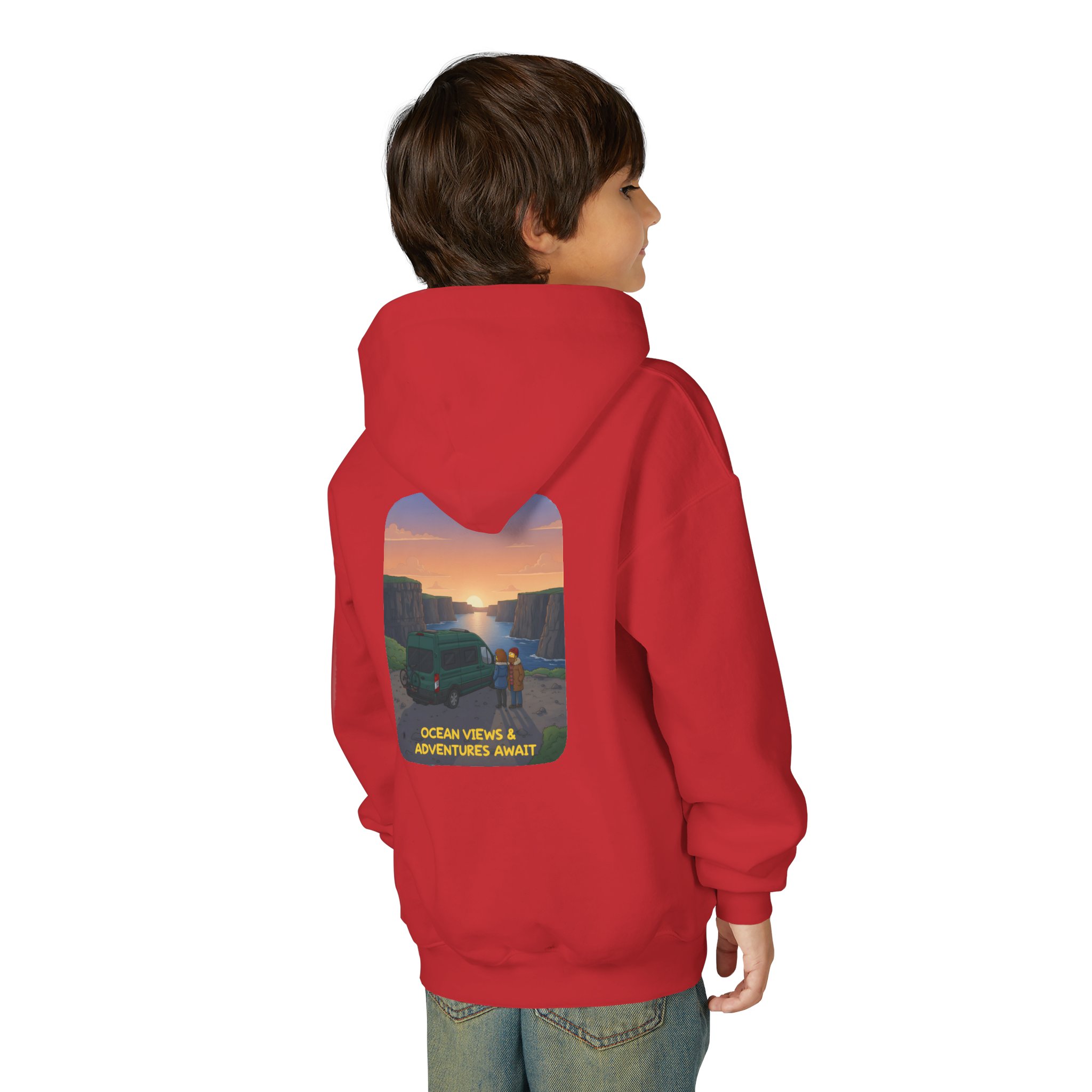 6526879770766466019_2048.jpeg Youth Hoodie(Gildan) – "Ocean Views-Adventures Awaits" (Design Sitcom-Line)