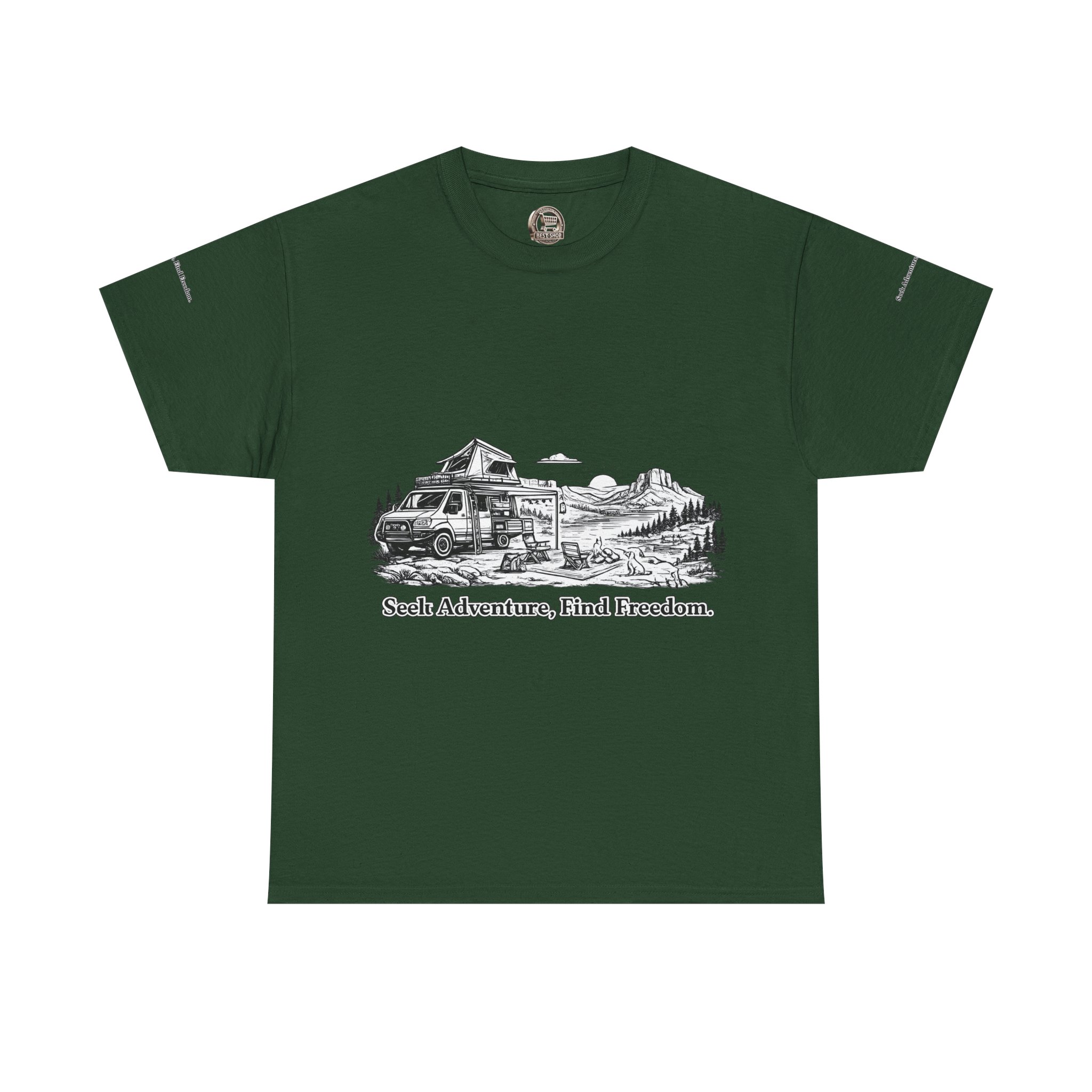 6533722005214468218_2048.jpeg Unisex Heavy Cotton Tee — "Seek Adventure, Find Freedom" Design Minimal-Line