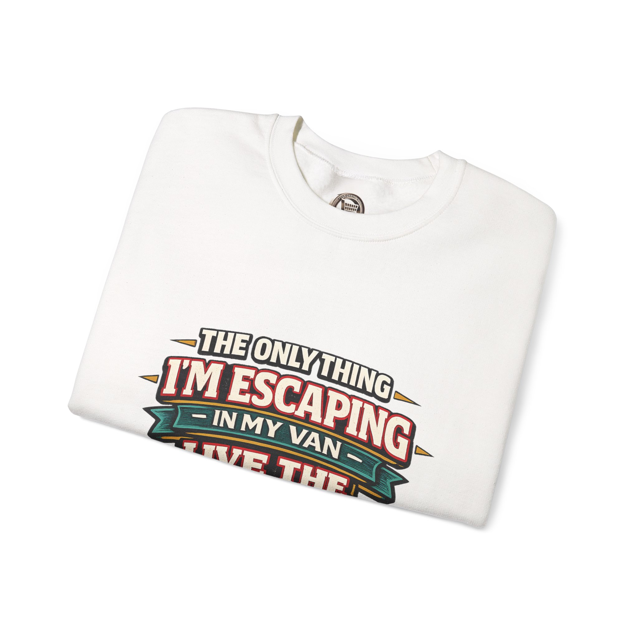 Unisex Heavy Blend™ Crewneck Sweatshirt — "The Only Thing I´m Escaping" Design F**K-Line