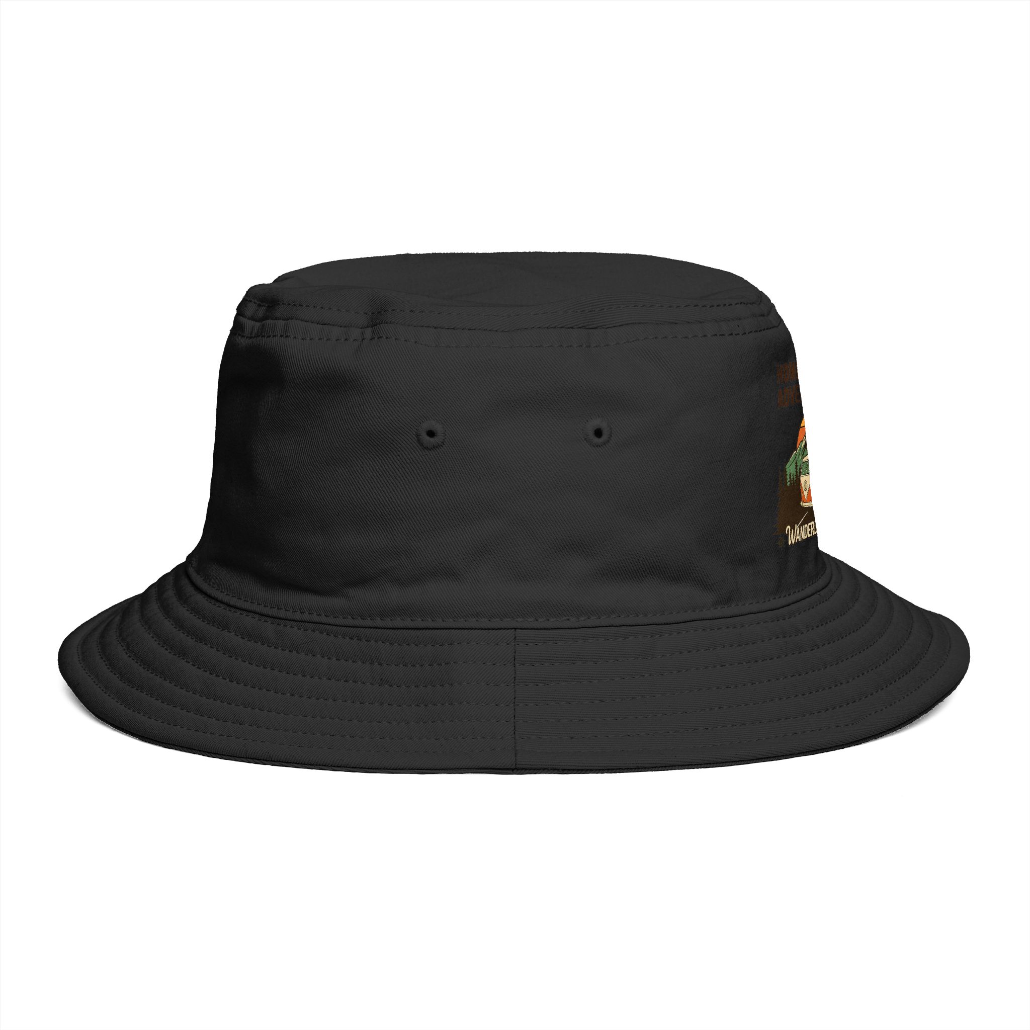 Bucket Hat — Wanderlust Camper Design (“Home is Where You Adventure Awaits”)