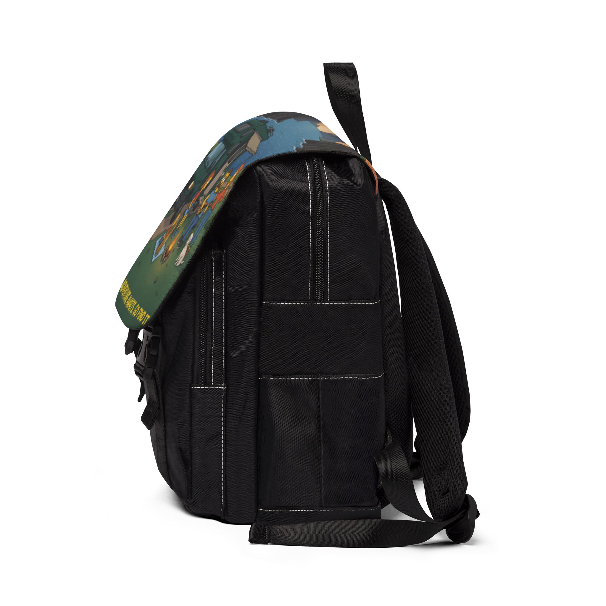 6554967066508582840_2048.jpeg Unisex Casual Shoulder Backpack — "Adventure Awaits-Go Find It"" Design Sitcom-Line