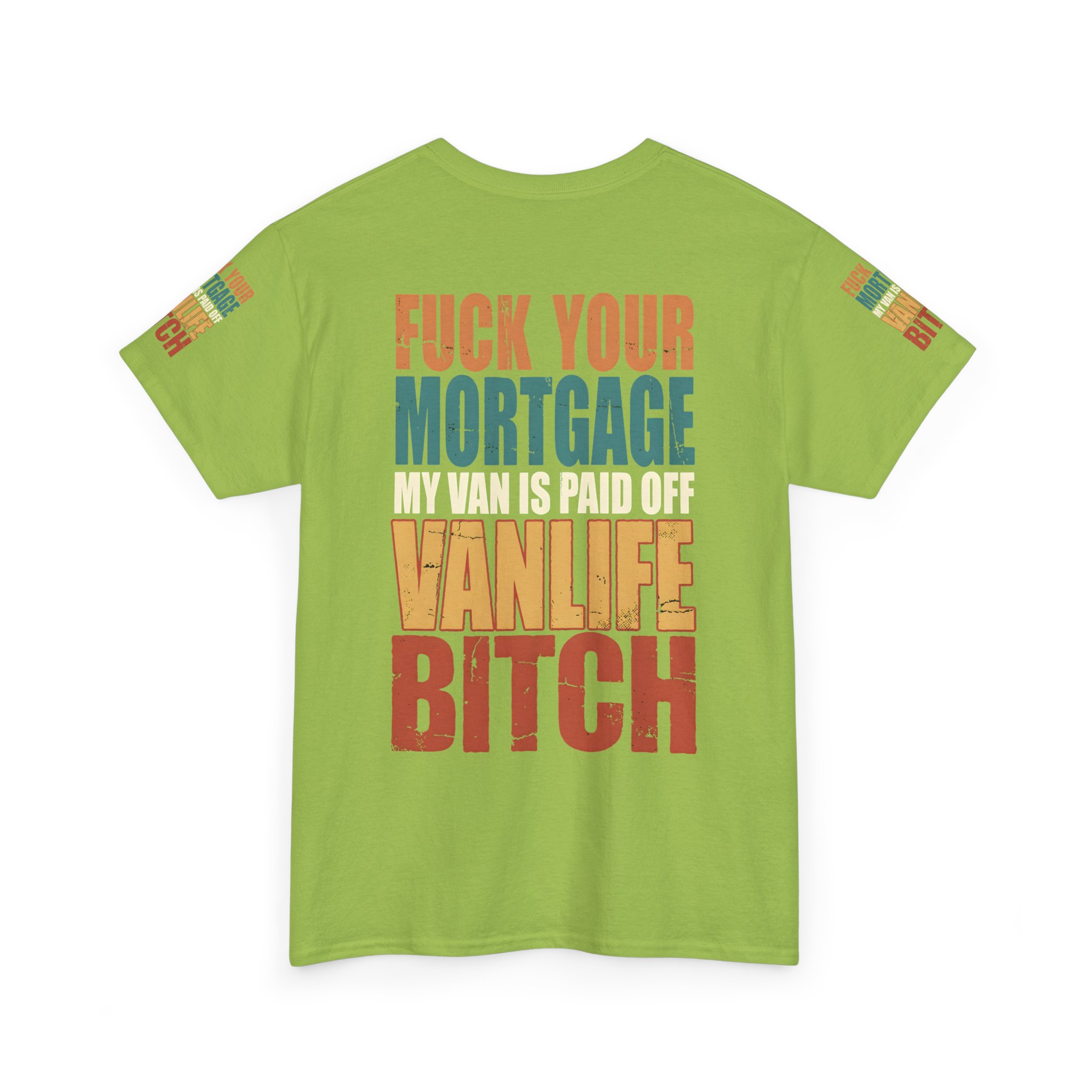 Unisex Heavy Cotton Tee — "Fuck Your Mortgage" Design F**K-Line