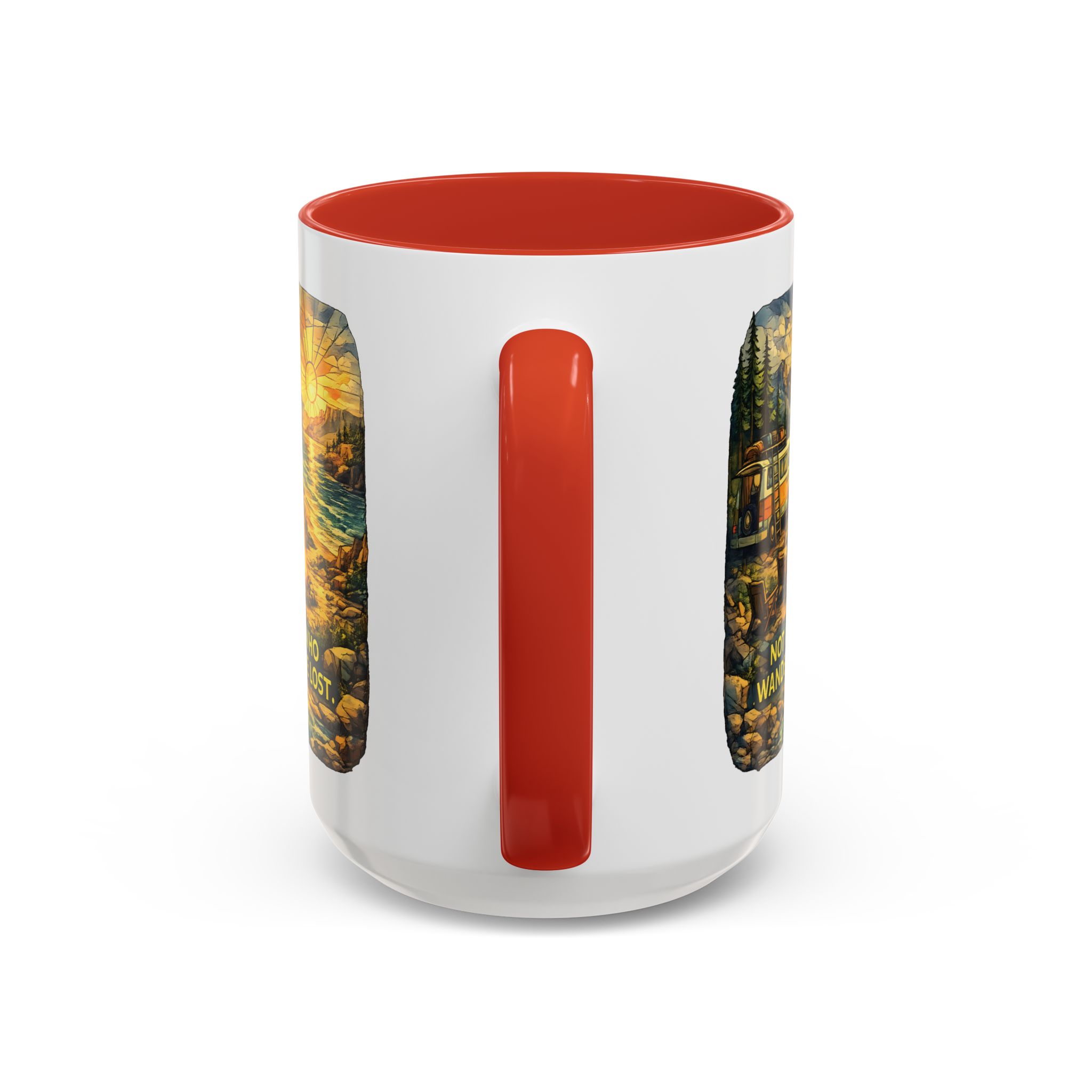 6570070589266000245_2048.jpeg Accent Coffee Mug (11, 15oz) — "Not All Who Wander Are Lost" Design Cubic-Line