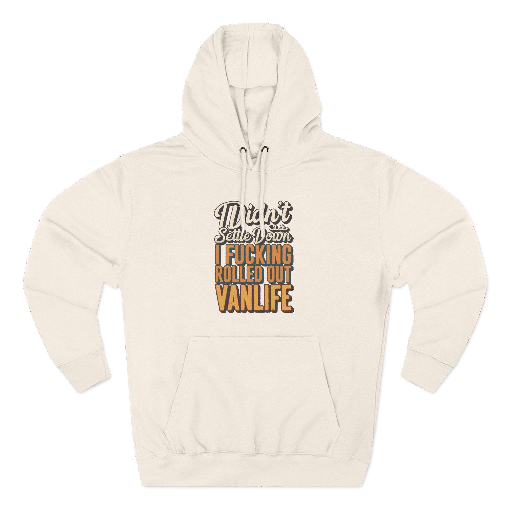 Three-Panel Fleece Hoodie - "Dind´t Settle Down" Design F**K-Line