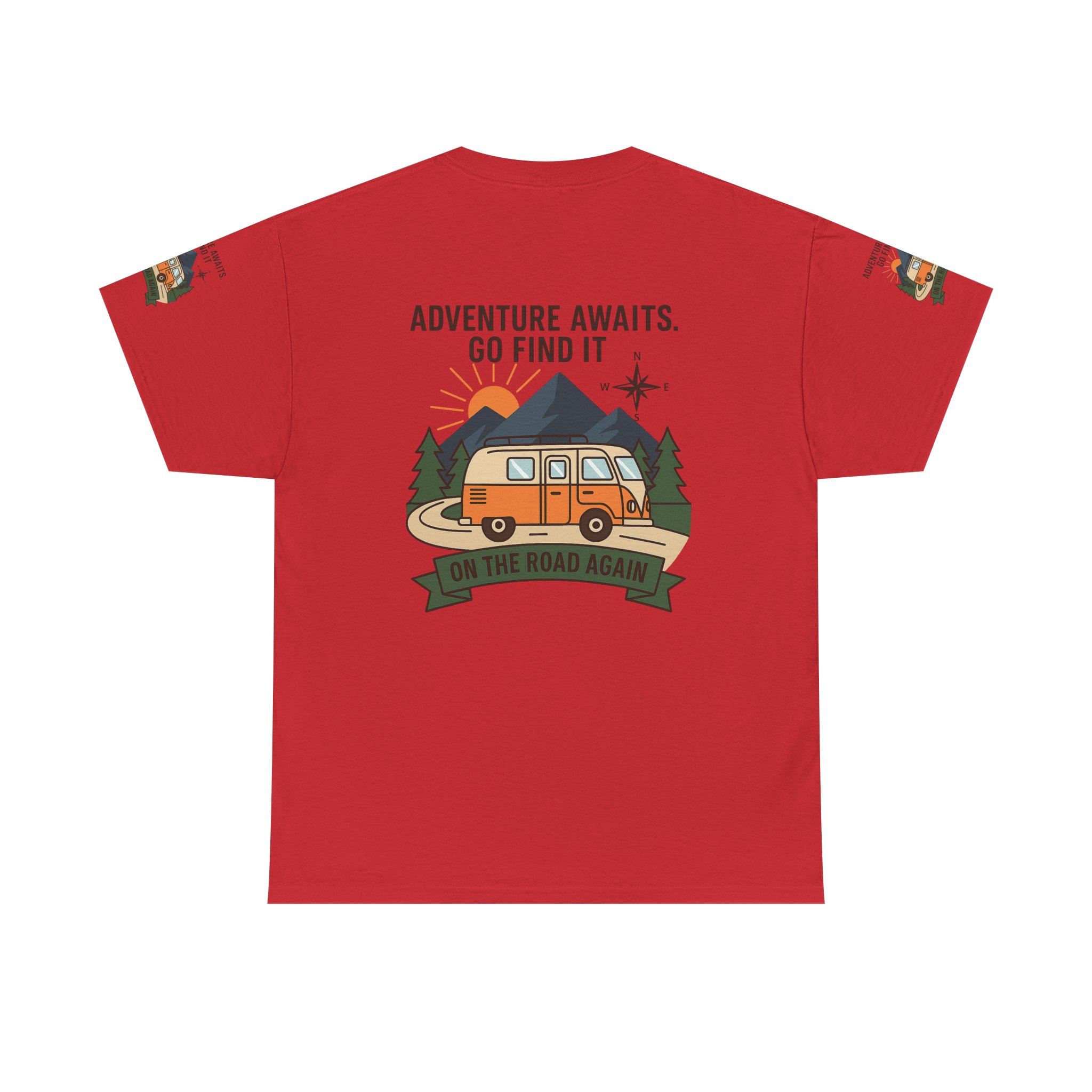 6577251091347236743_2048.jpeg Unisex Heavy Cotton Tee — 'Adventure Awaits. Go Find It' Camper Van T‑Shirt