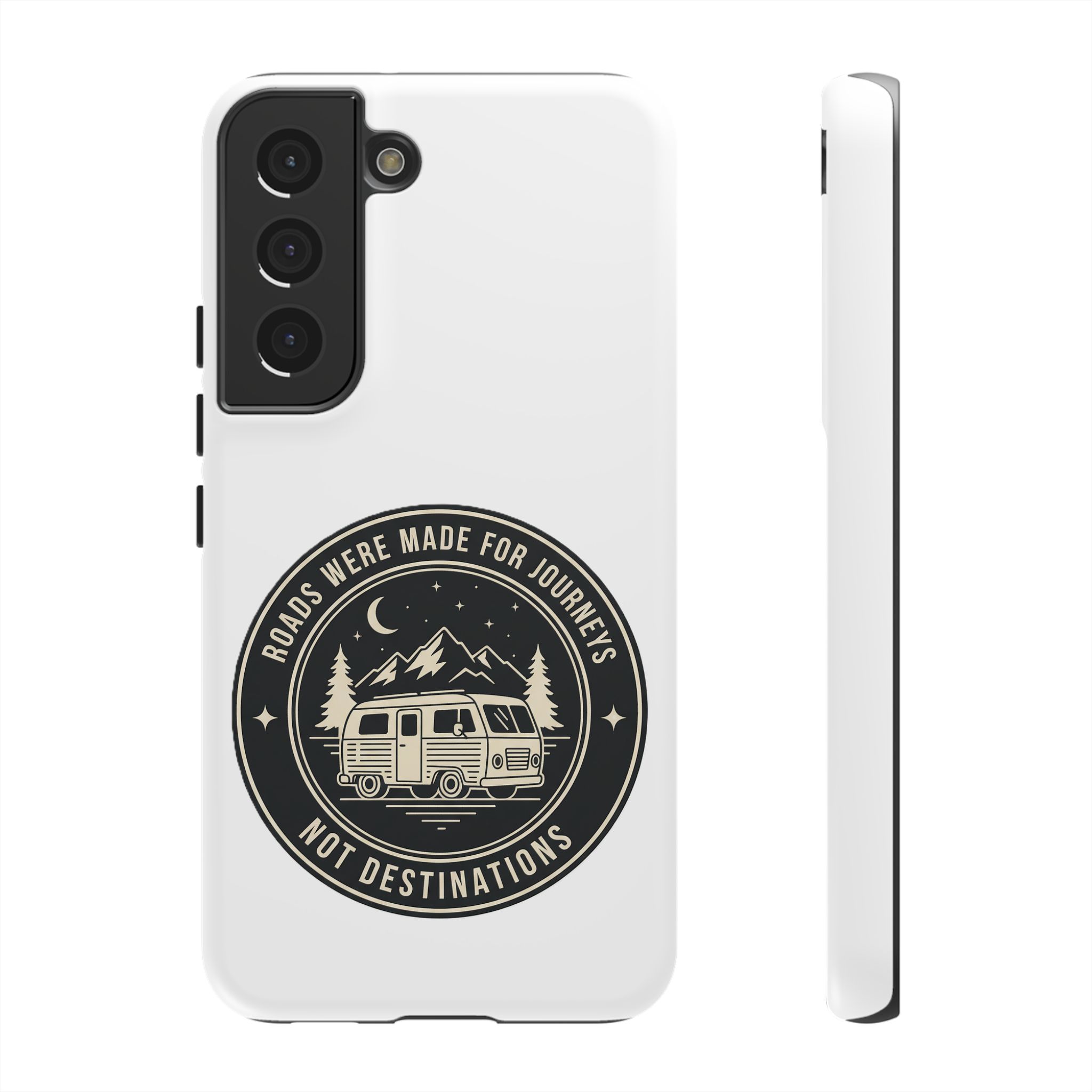 Phone Case — "ROAD WHERE MADE FOR JOURNEYS-NOT DESTINATIONS" Camper Van Design