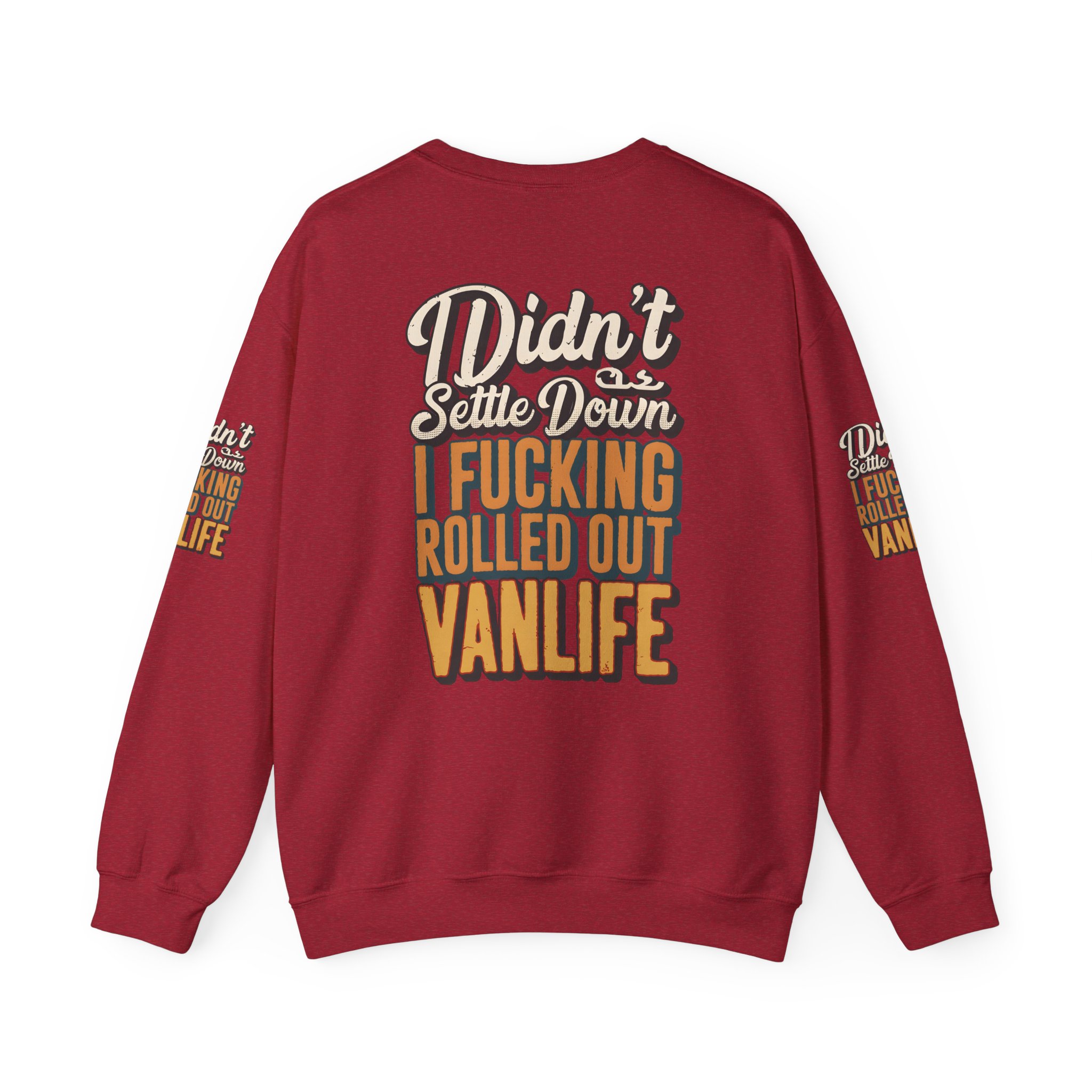 Unisex Heavy Blend™ Crewneck Sweatshirt — "Dind´t Settle Down" Design F**K-Line