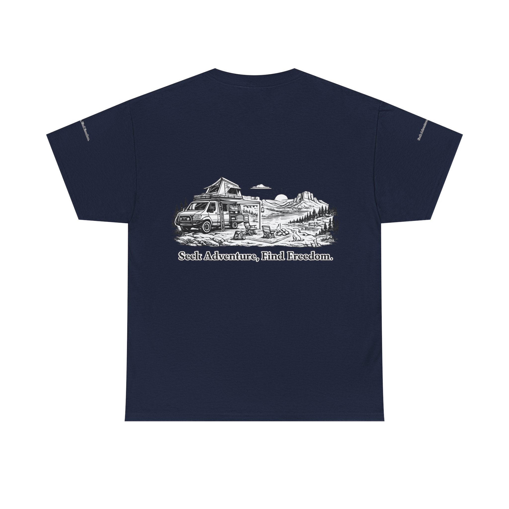 6601929007462321754_2048.jpeg Unisex Heavy Cotton Tee — "Seek Adventure, Find Freedom" Design Minimal-Line