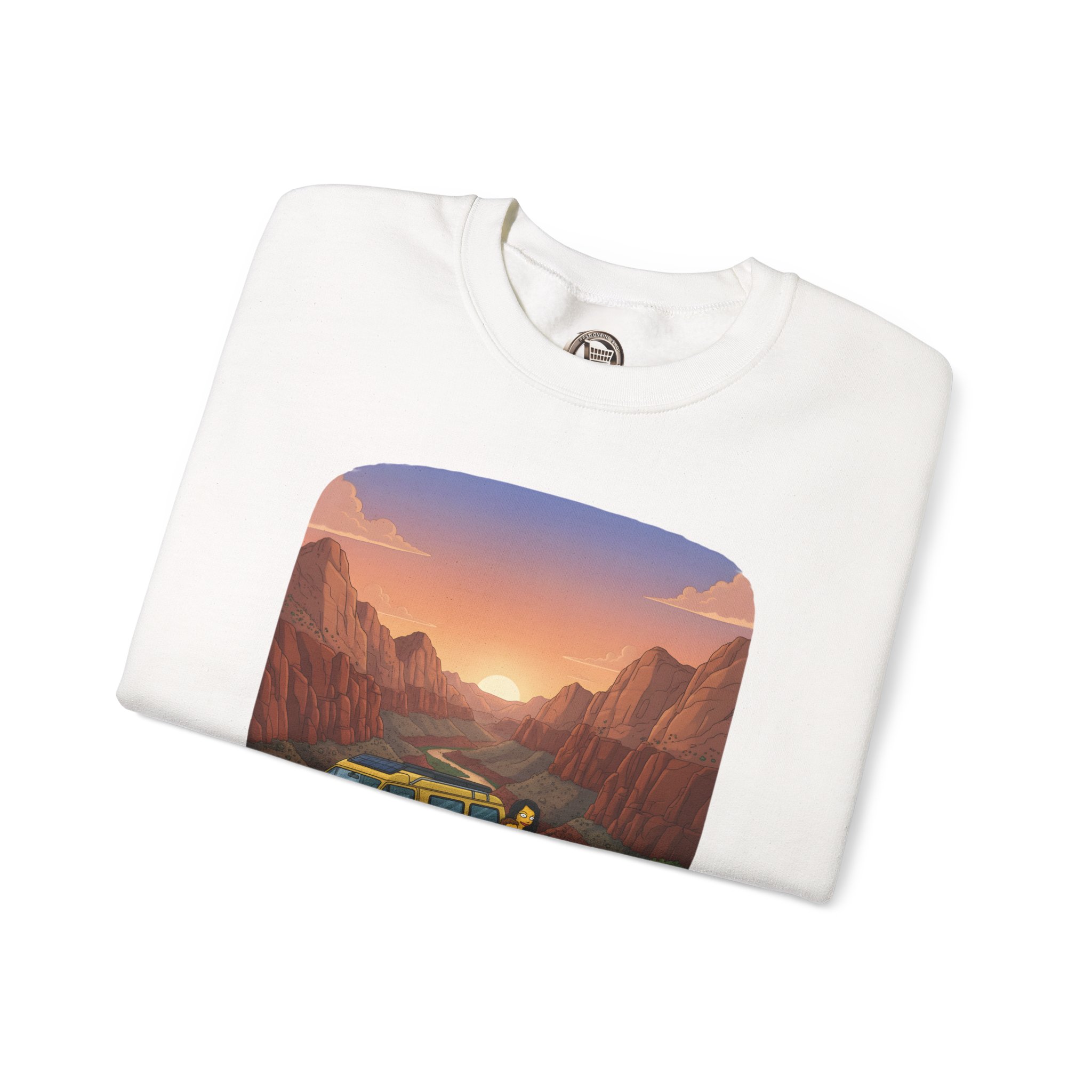 Unisex Heavy Blend™ Crewneck Sweatshirt — "Home Is Where You Park It" Design Sitcom-Line