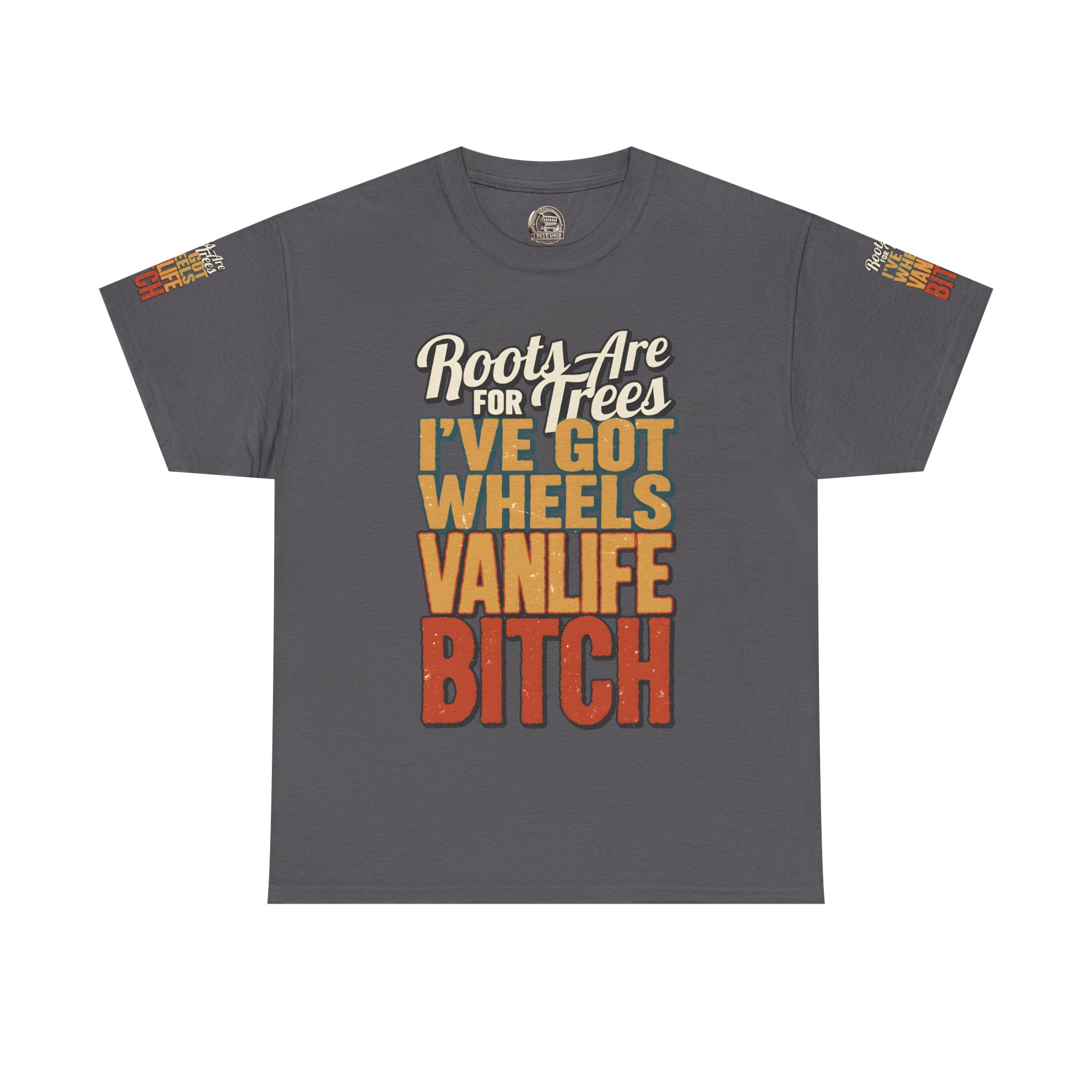 Unisex Heavy Cotton Tee — "Roots Are For Trees" Design F**K-Line