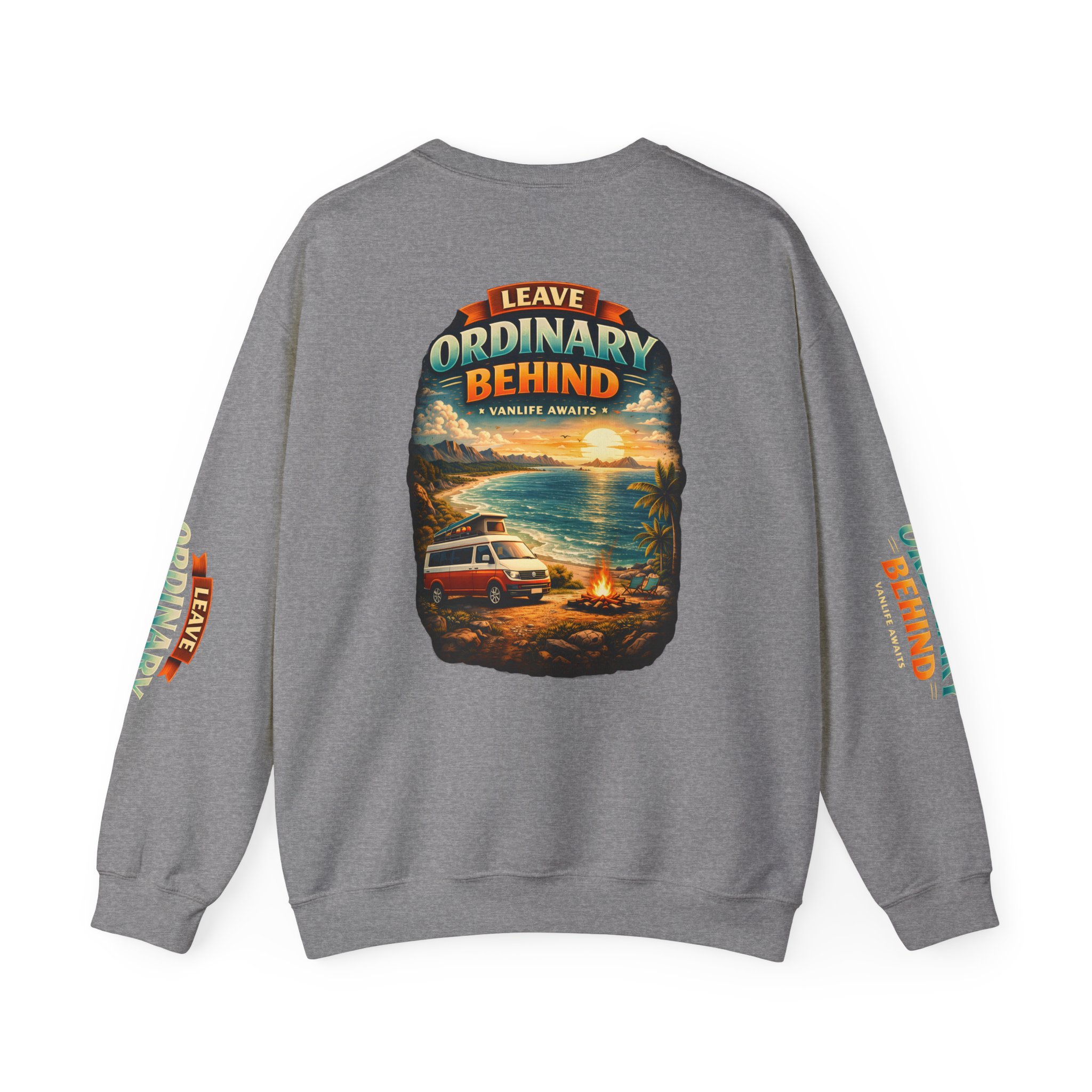 Unisex Heavy Blend™ Crewneck Sweatshirt — "Leave Ordinary Behind" Design Scenic-Line