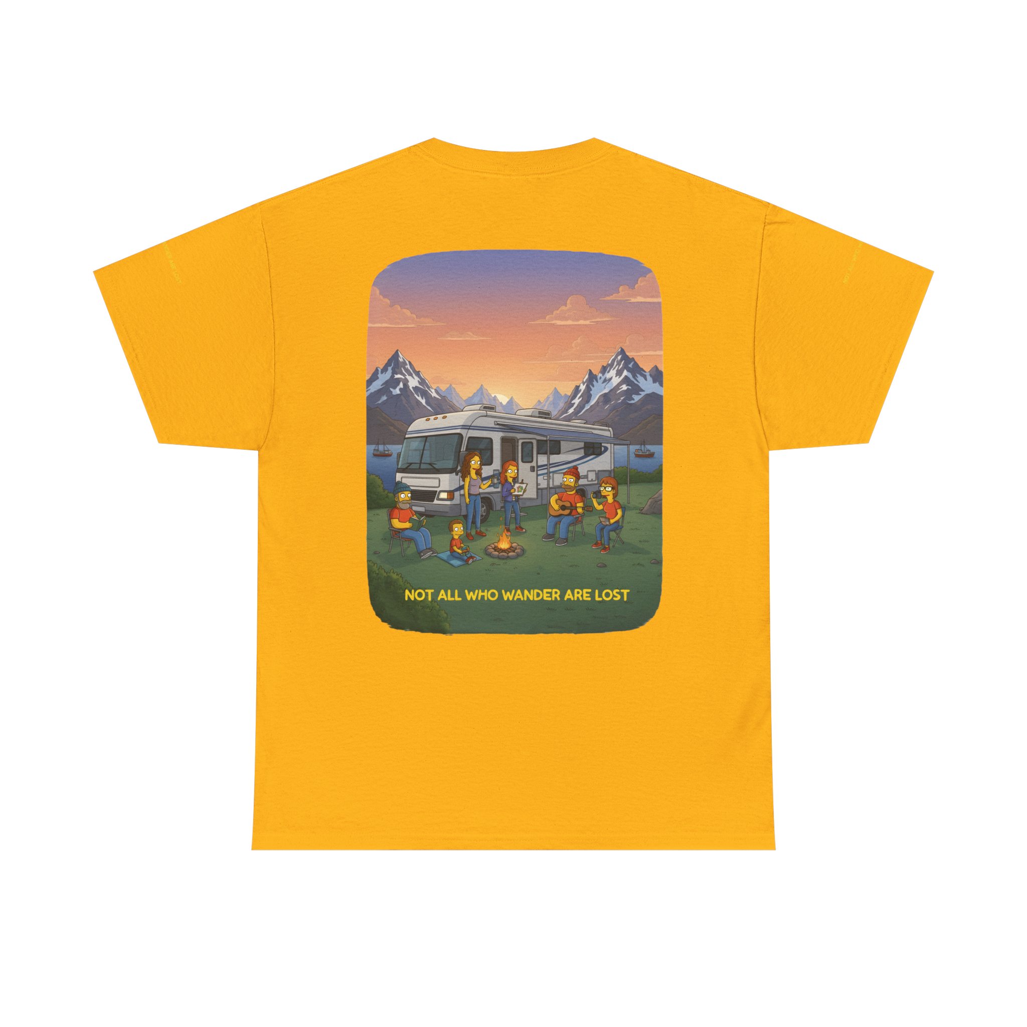 Unisex Heavy Cotton Tee — "Not All Who Wander Are Lost" Design Sitcom-Line