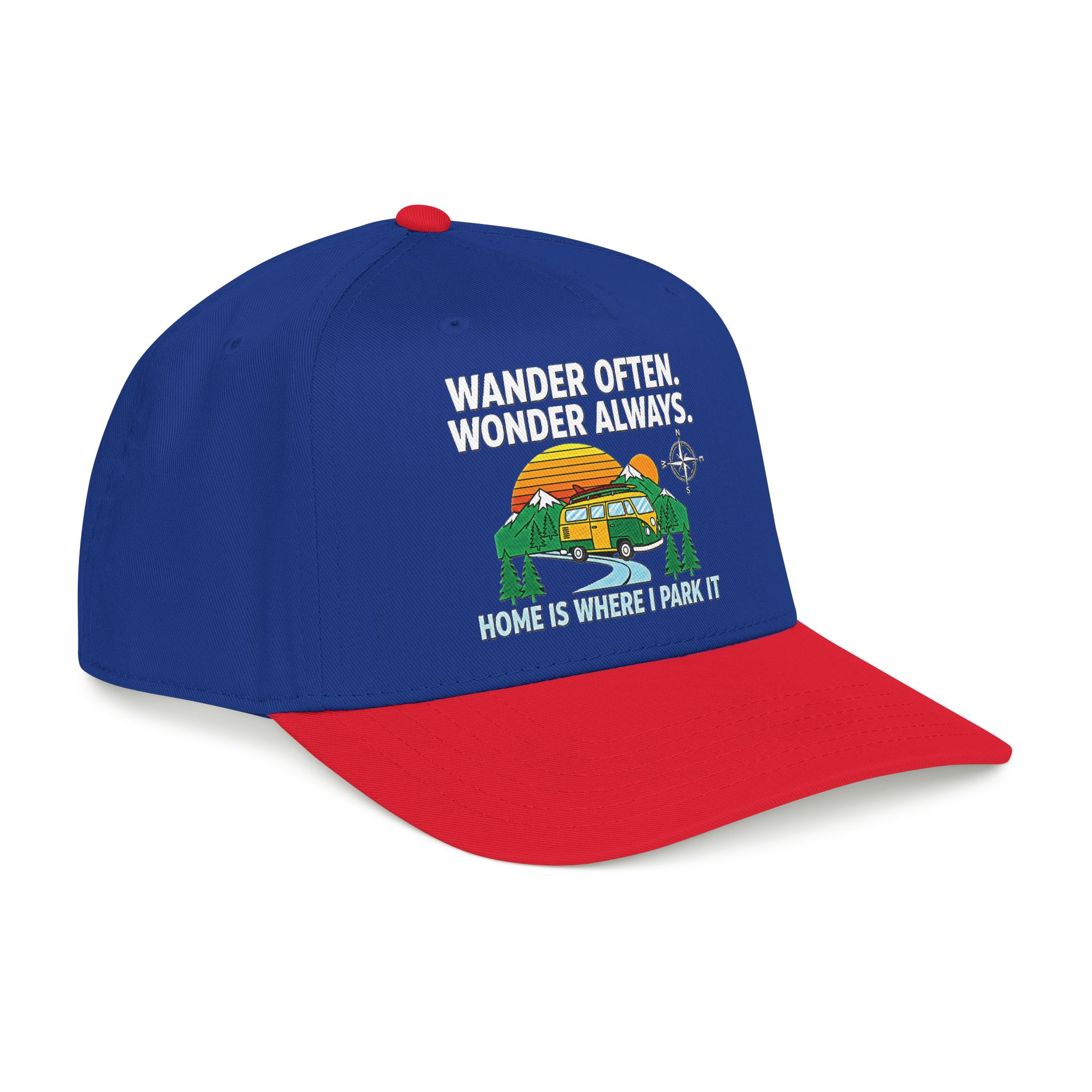 Baseball Cap — "Fueled by Exploration" Adventure Is My Compass Camper Hat