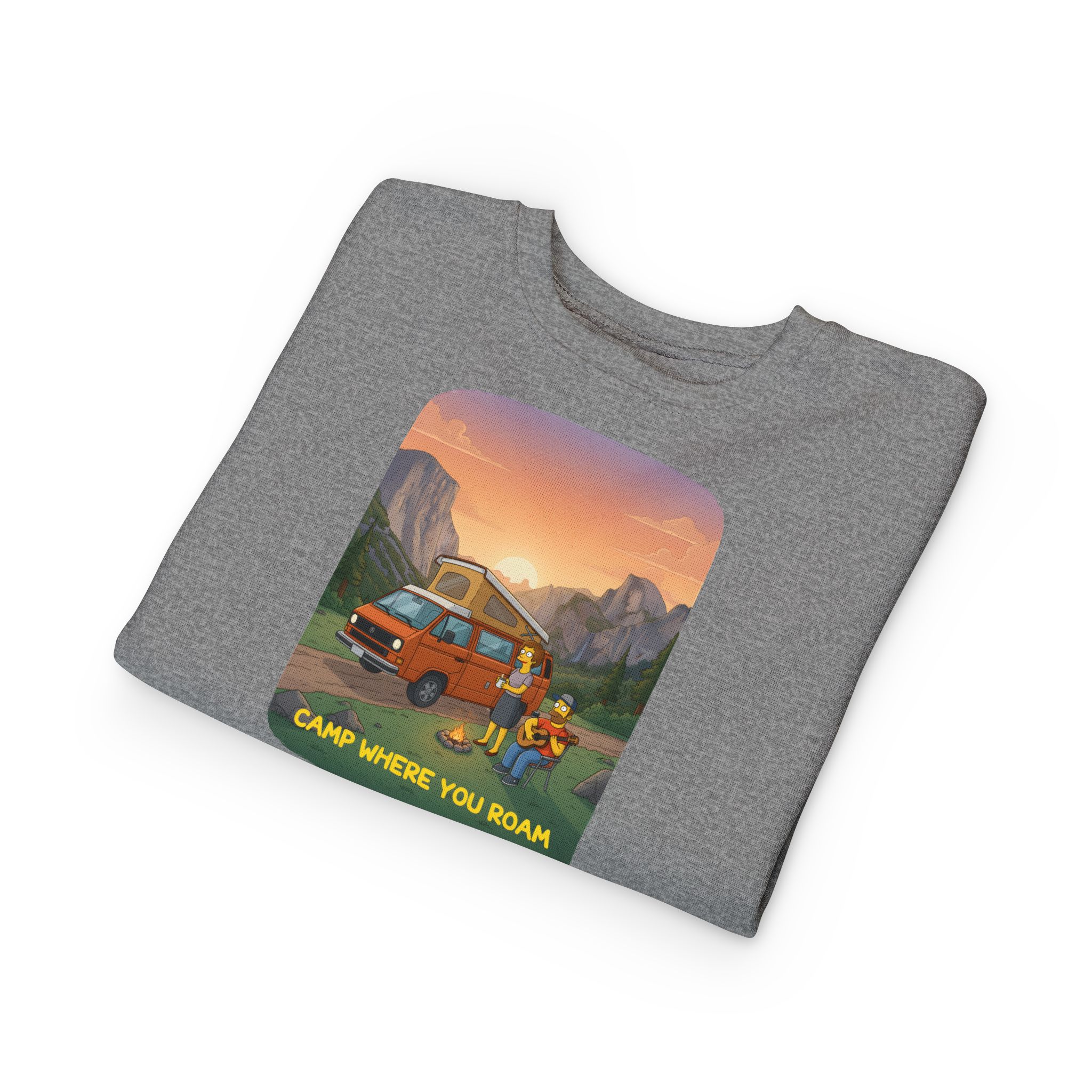6640085834038423637_2048-1.jpeg Toddler Sweatshirt - "Camp Where You Roam" (Design Sitcom-Line)