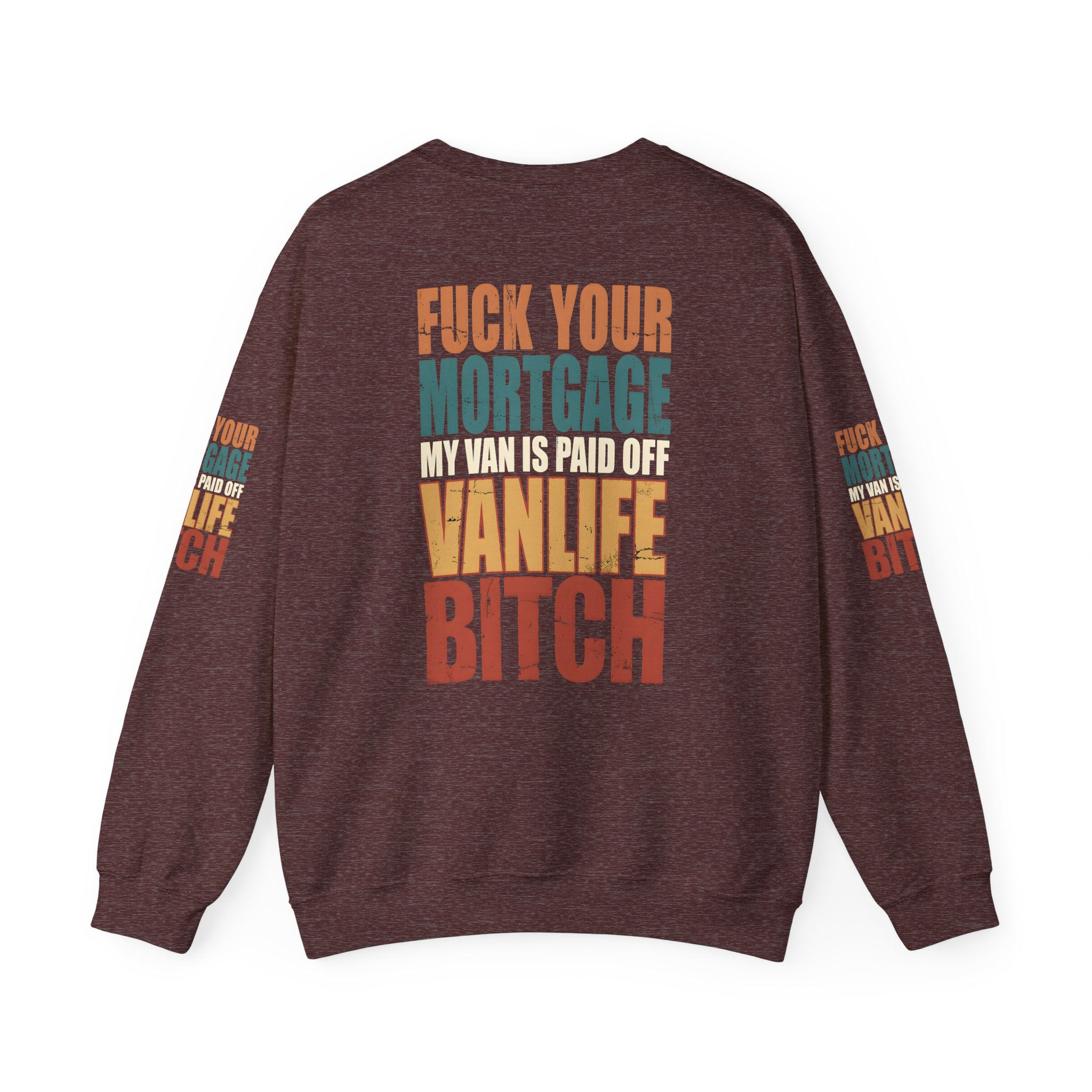 Unisex Heavy Blend™ Crewneck Sweatshirt — "Fuck Your Mortgage" Design F**K-Line