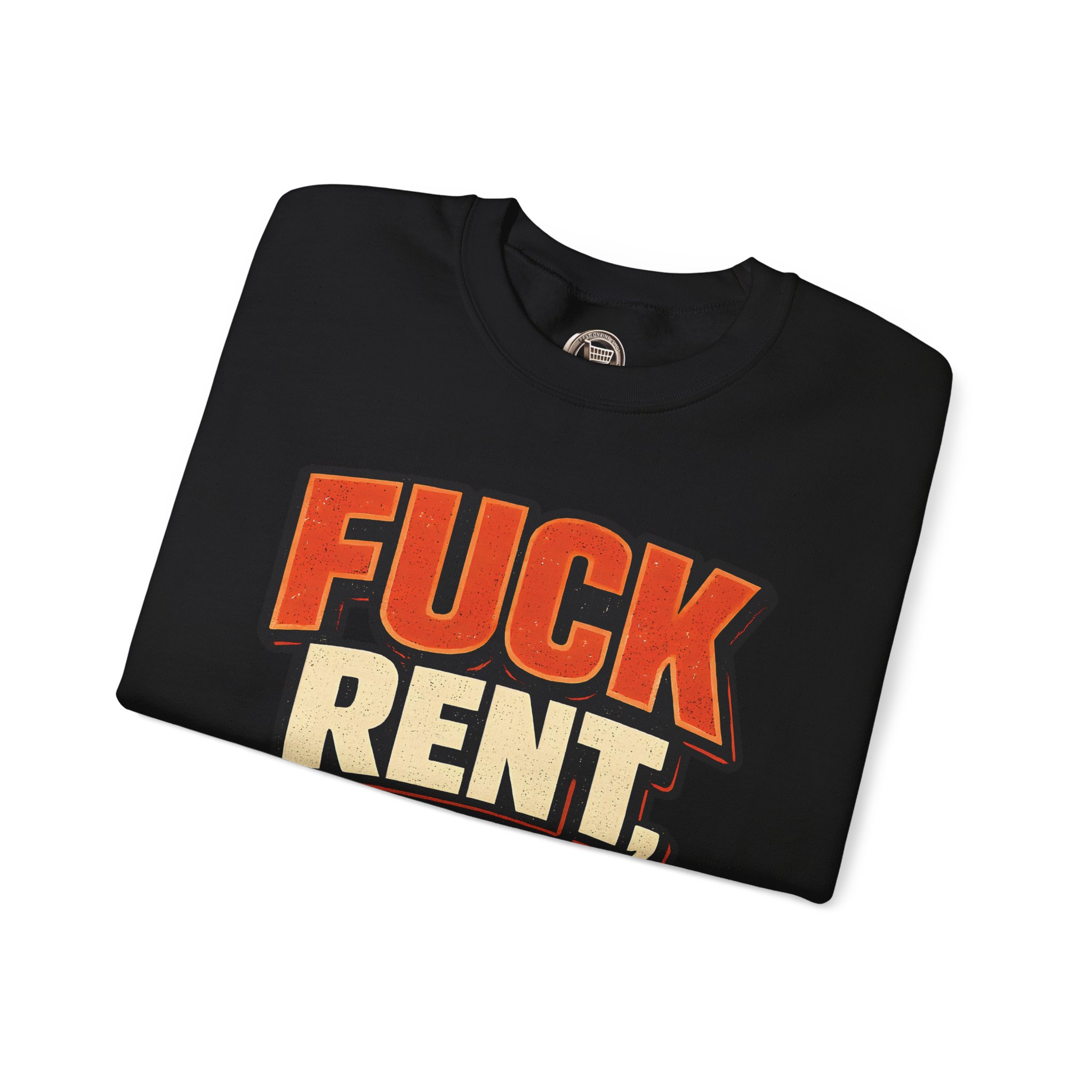 6643653081723620305_2048.jpeg Unisex Heavy Blend™ Crewneck Sweatshirt — "Fuck Rent Catch Sunsets" Design F**K-Line