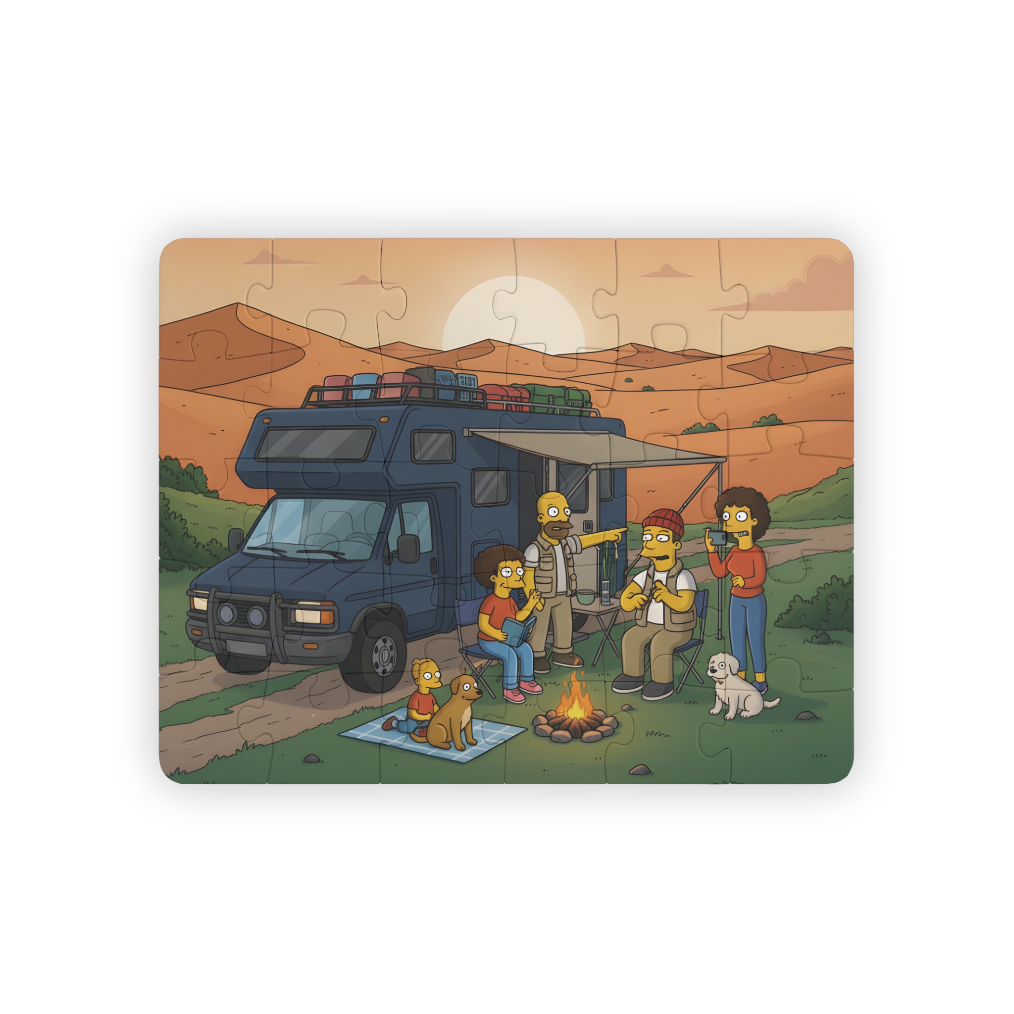 Kids' 30‑Piece Camping Puzzle —  Scenic RV Campfire Jigsaw