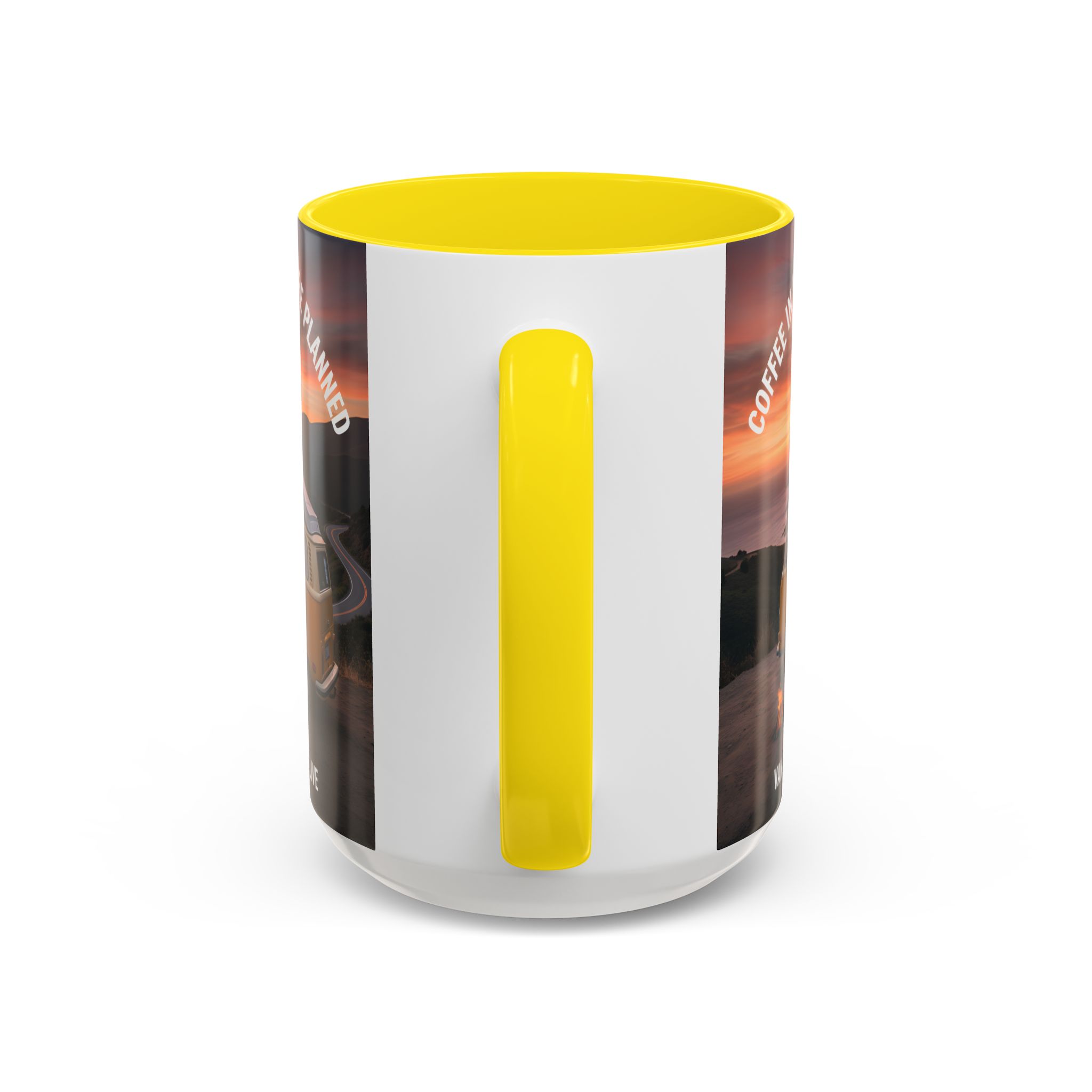 Accent Coffee Mug (11, 15oz) - "Coffee in Hand, Adventure Planned"
