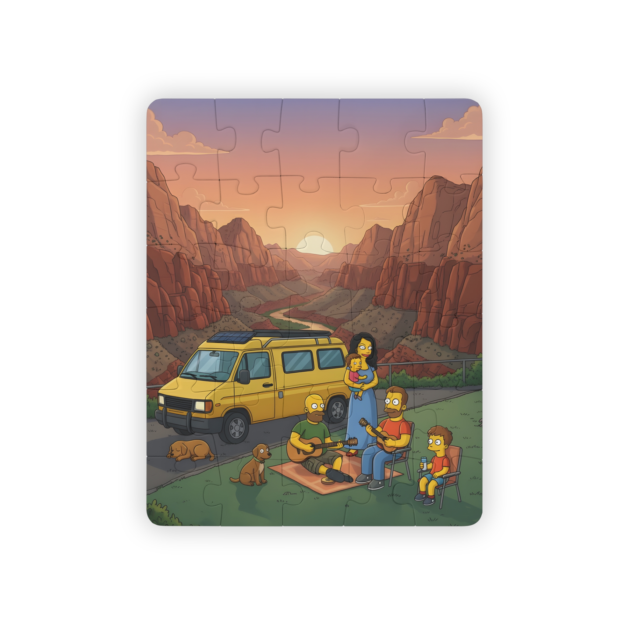 Kids' 30‑Piece Camping Puzzle — Family Camper Road Trip