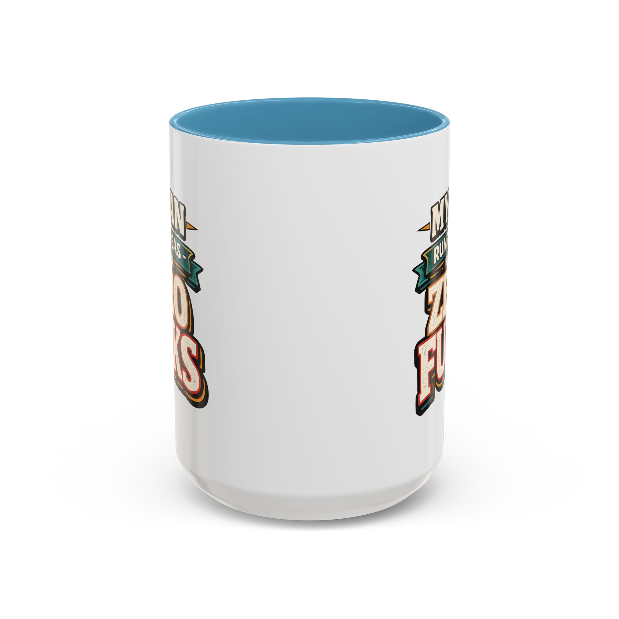 Accent Coffee Mug (11, 15oz) — "My Van Runs On Gas" Design F**K-Line