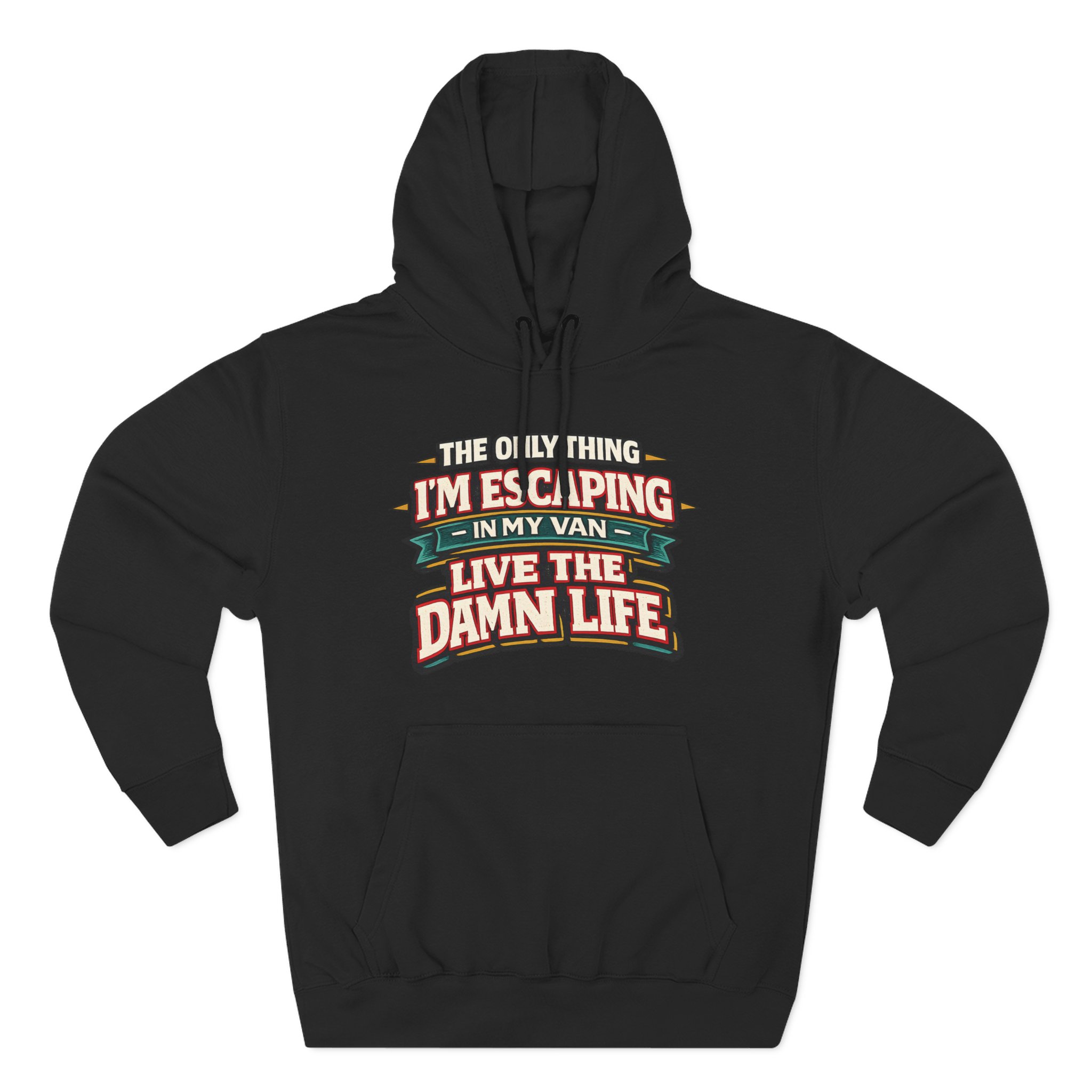 6687968363664617044_2048.jpeg Three-Panel Fleece Hoodie - "The Only Thing I´m Escaping" Design F**K-Line