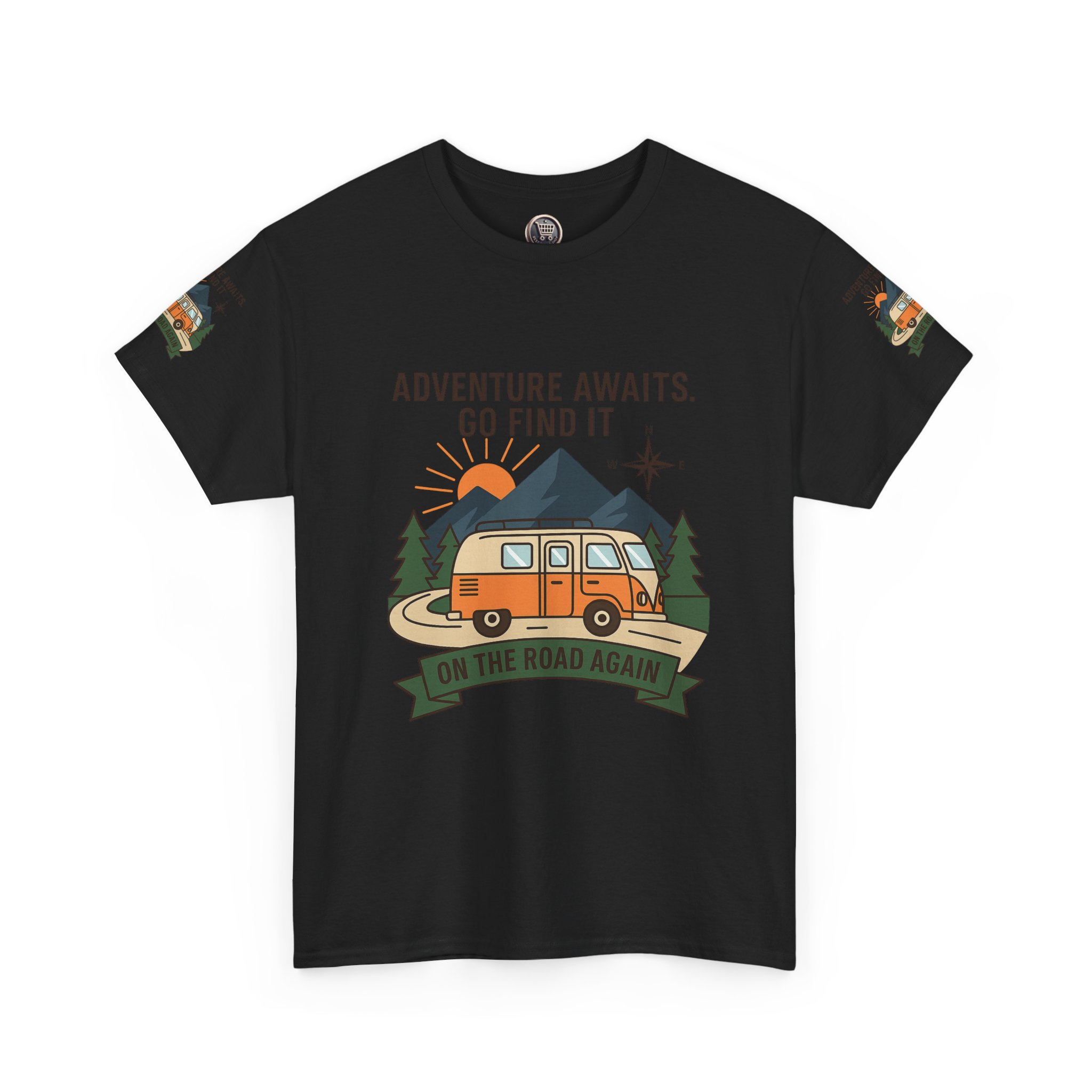 6690859151744966302_2048.jpeg Unisex Heavy Cotton Tee — 'Adventure Awaits. Go Find It' Camper Van T‑Shirt