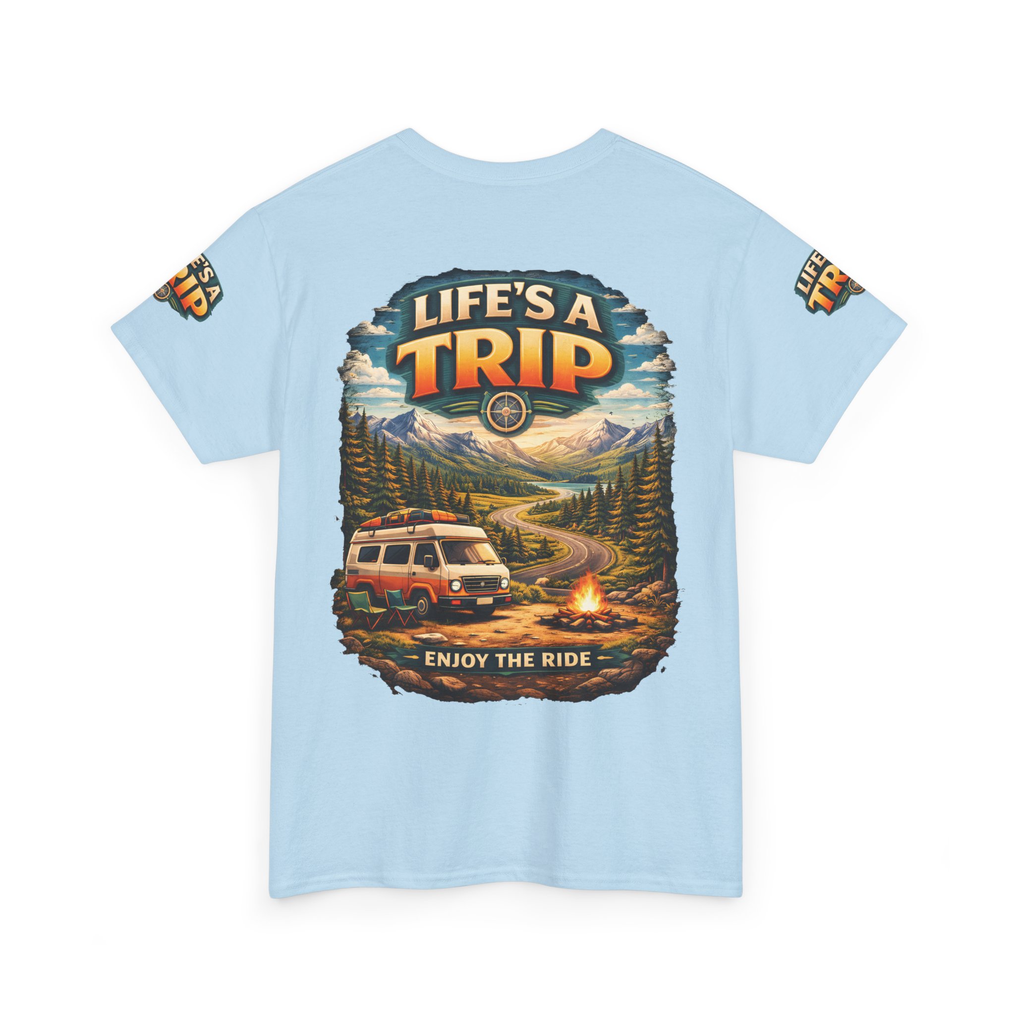 6697100430544773746_2048.jpeg Unisex Heavy Cotton Tee — "Live´s A Trip-Enjoy The Ride" Design Scenic-Line
