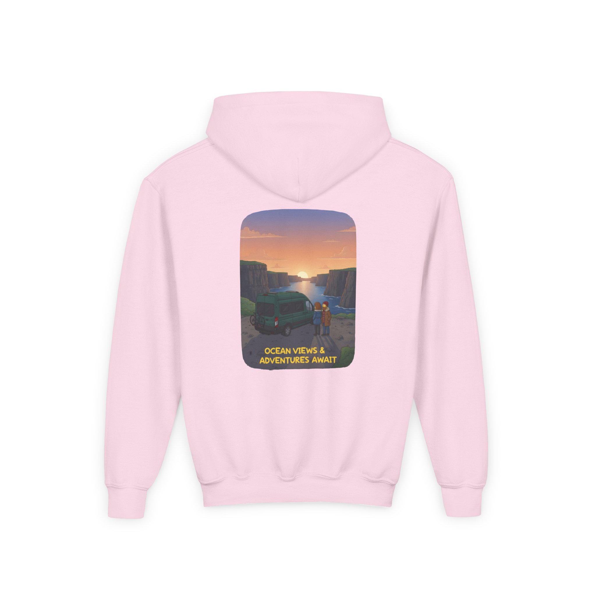 6710200821550298070_2048.jpeg Youth Hoodie(Gildan) – "Ocean Views-Adventures Awaits" (Design Sitcom-Line)