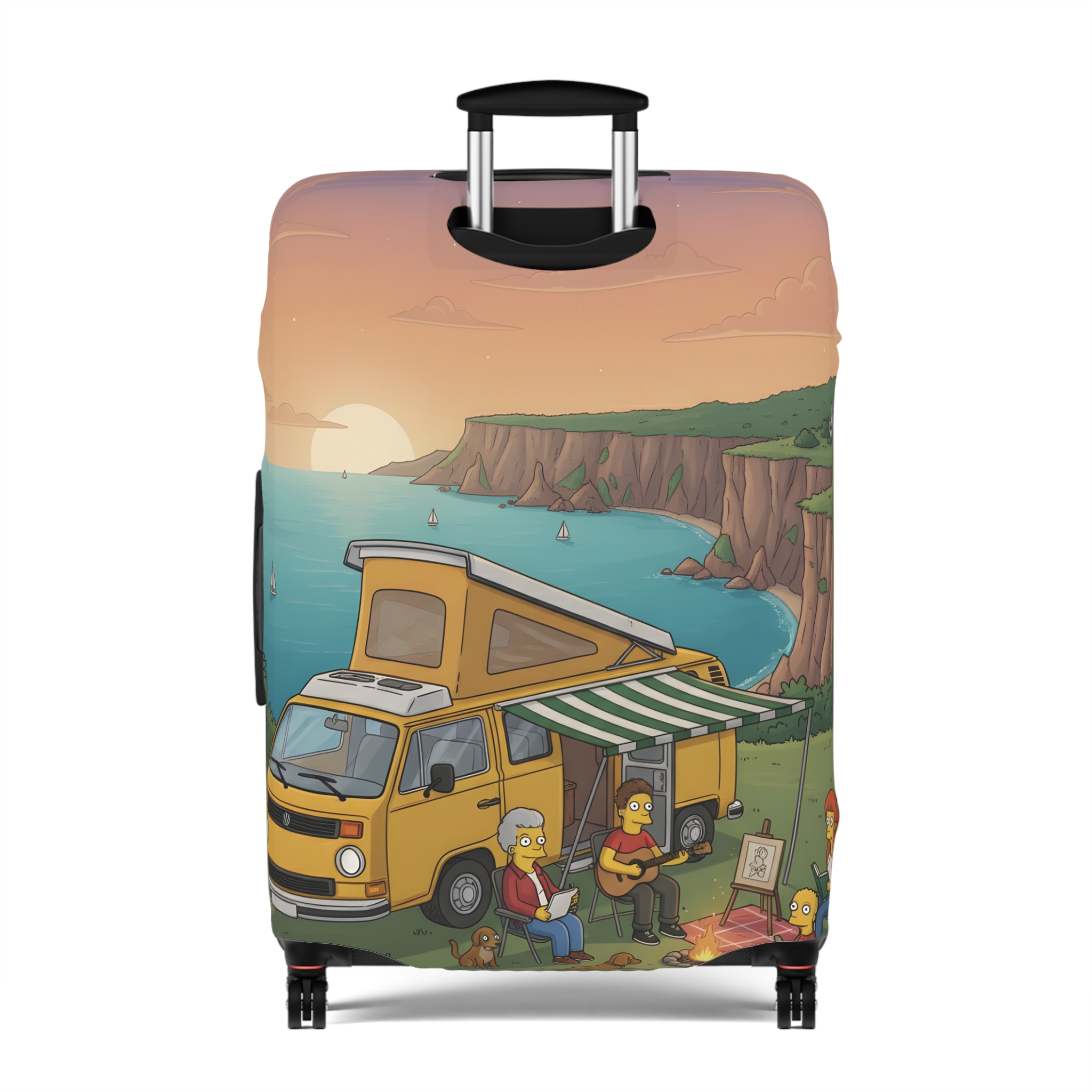 6712719798062548427_2048.jpeg Luggage Cover — Adventure Camper Sketch Travel Suitcase(Design Sitcom-Line)