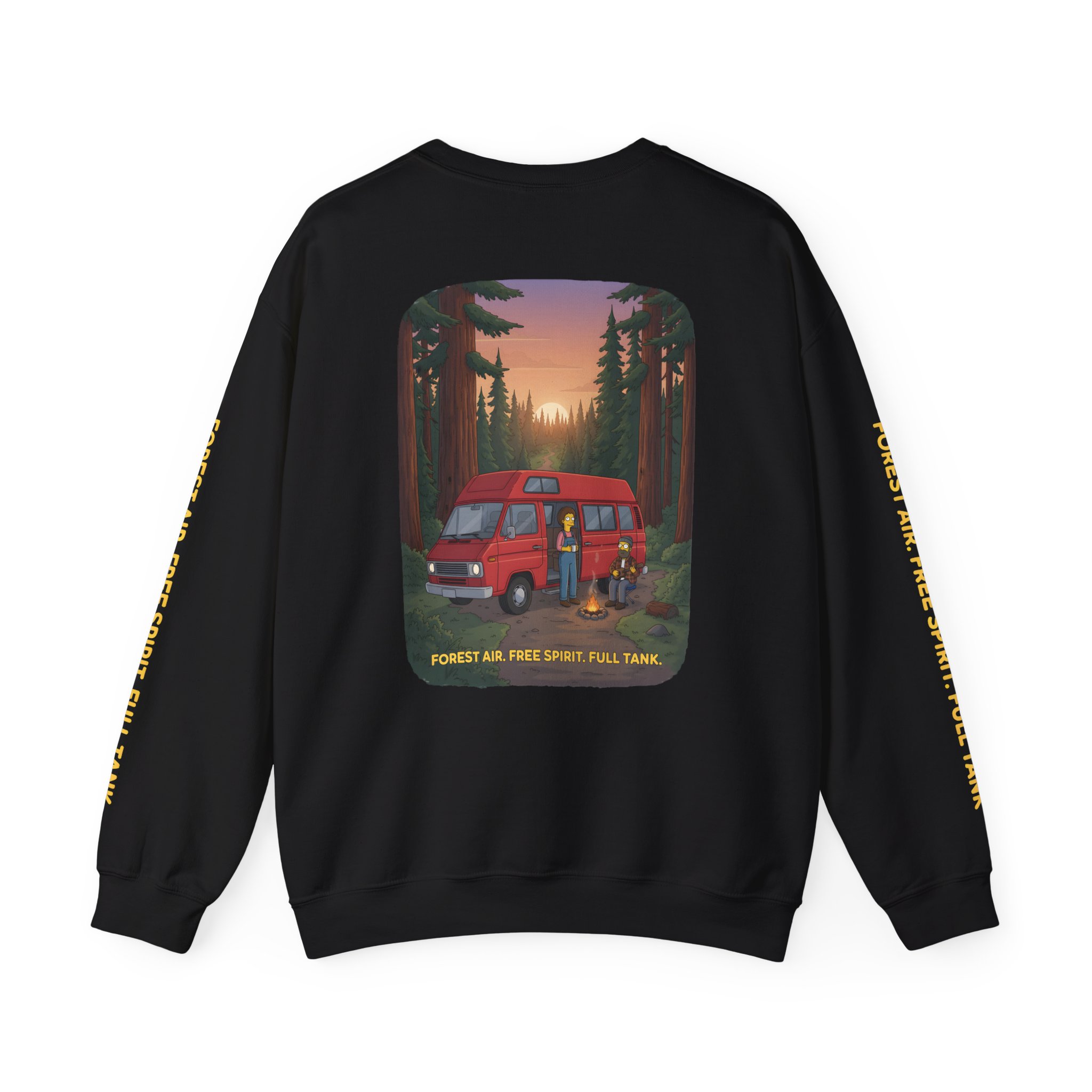6713759984654625051_2048.jpeg Unisex Heavy Blend™ Crewneck Sweatshirt — "Forest Air Free Spirit Full Tank" Design Sitcom-Line